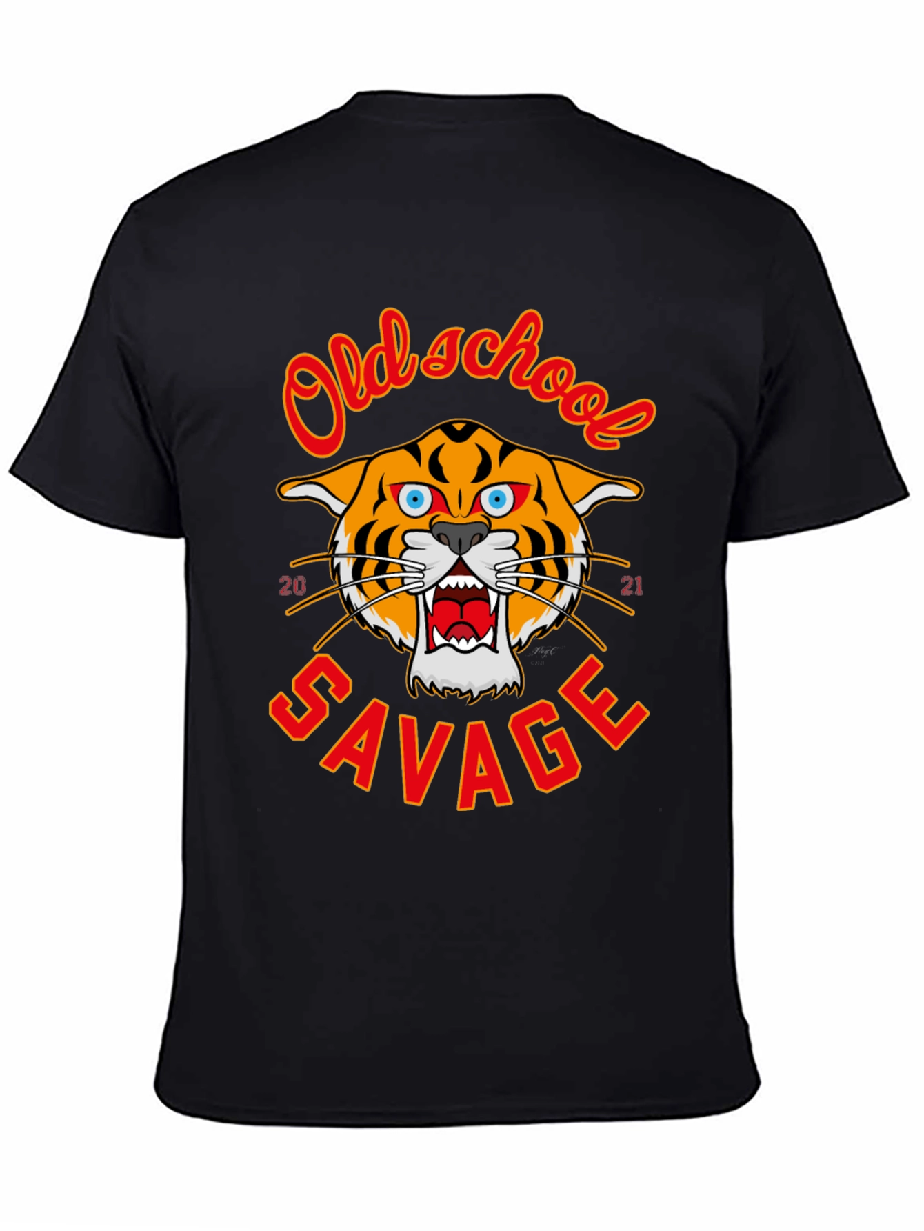 Black Old School Savage Graphic Tee view 4