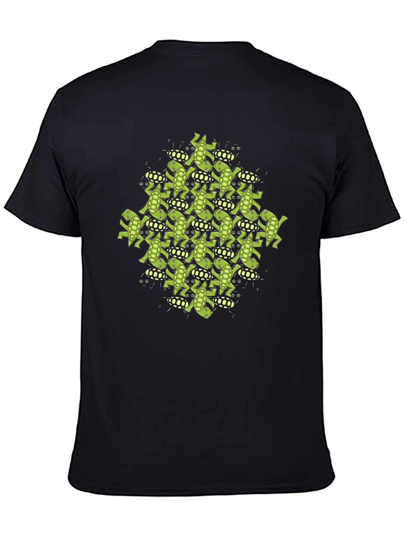 Black Frog Tessellation Print T-Shirt view 4