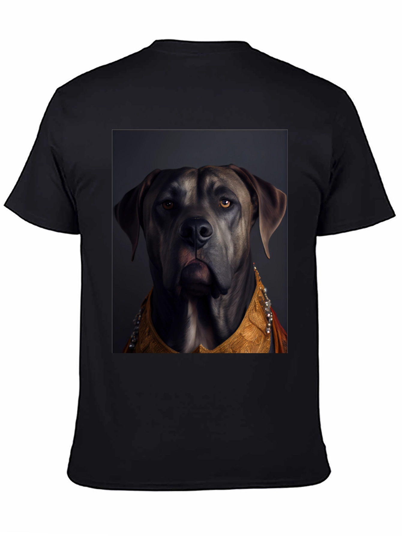 Black Dog Portrait Graphic Tee - Stylish Canine Art view 4