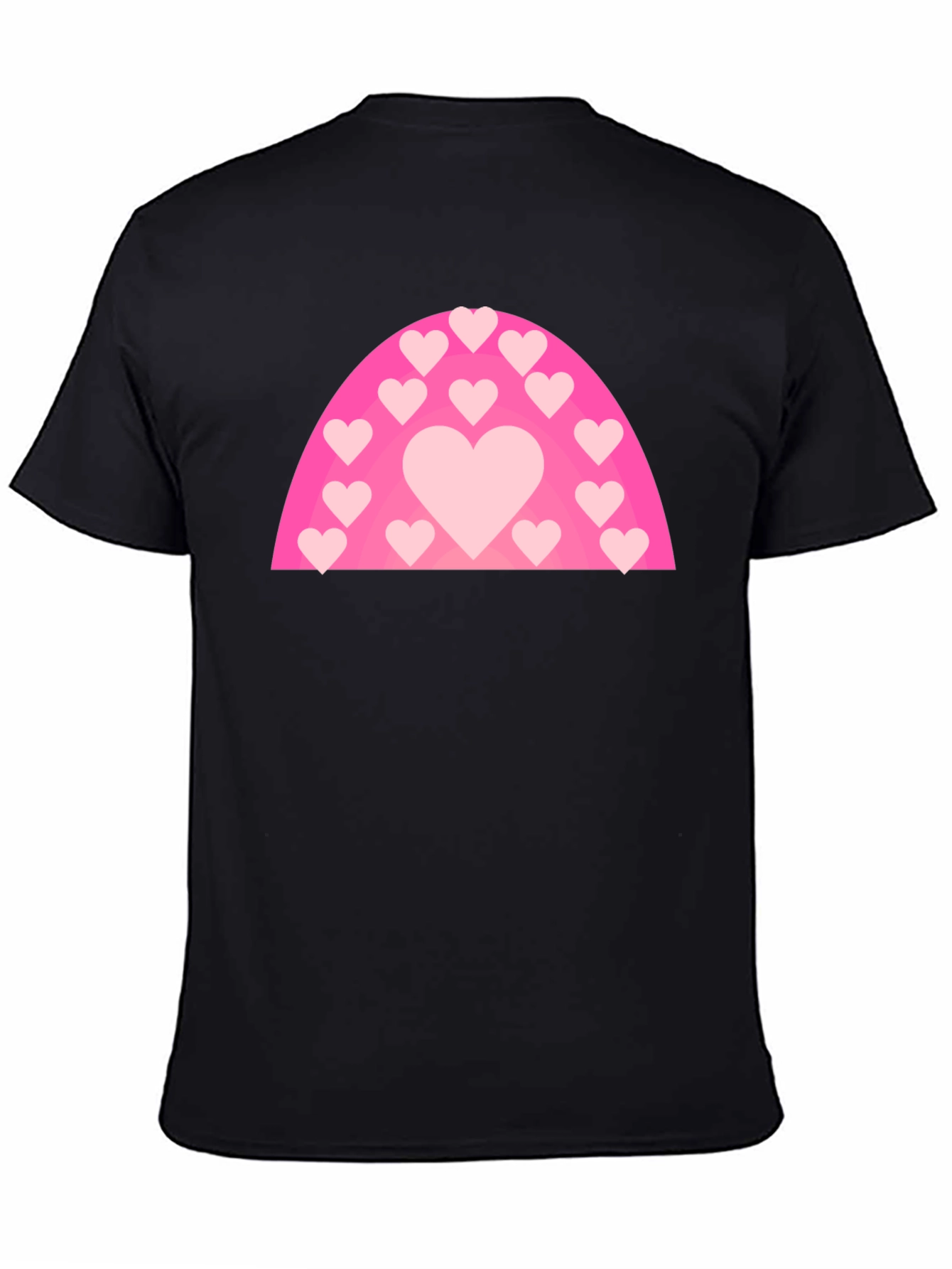 Black Heart Rainbow Graphic T-Shirt - Black view 4