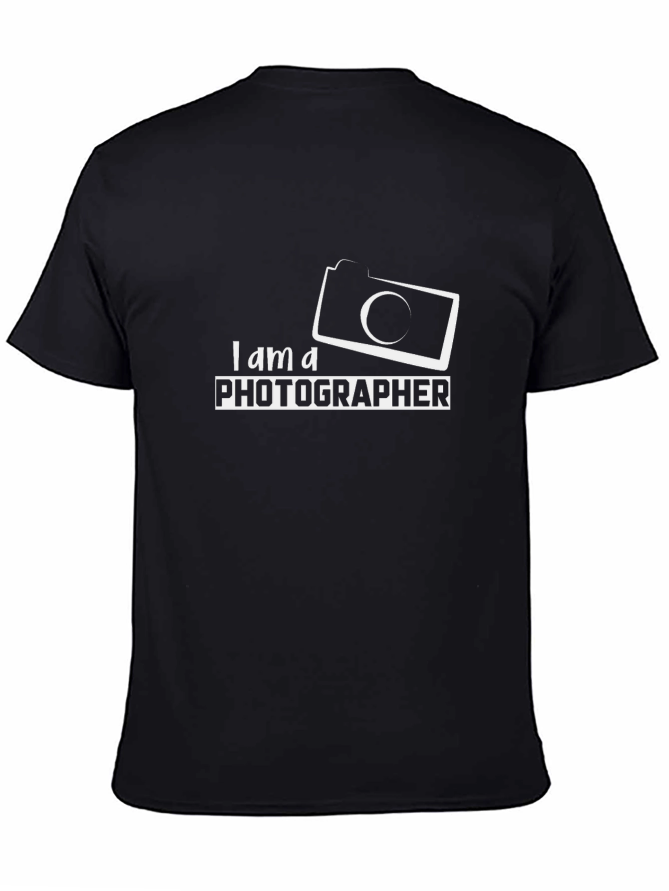 Black I Am A Photographer T-Shirt - Camera Graphic Tee view 4