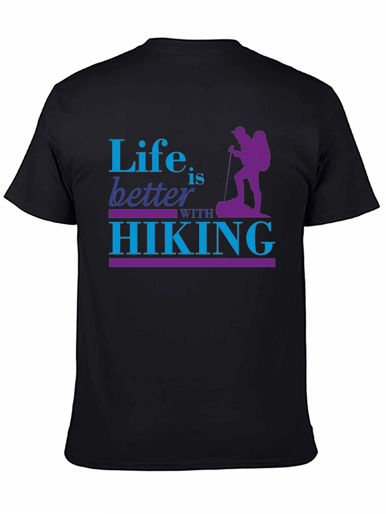 Black Life is Better with Hiking Graphic T-Shirt view 4