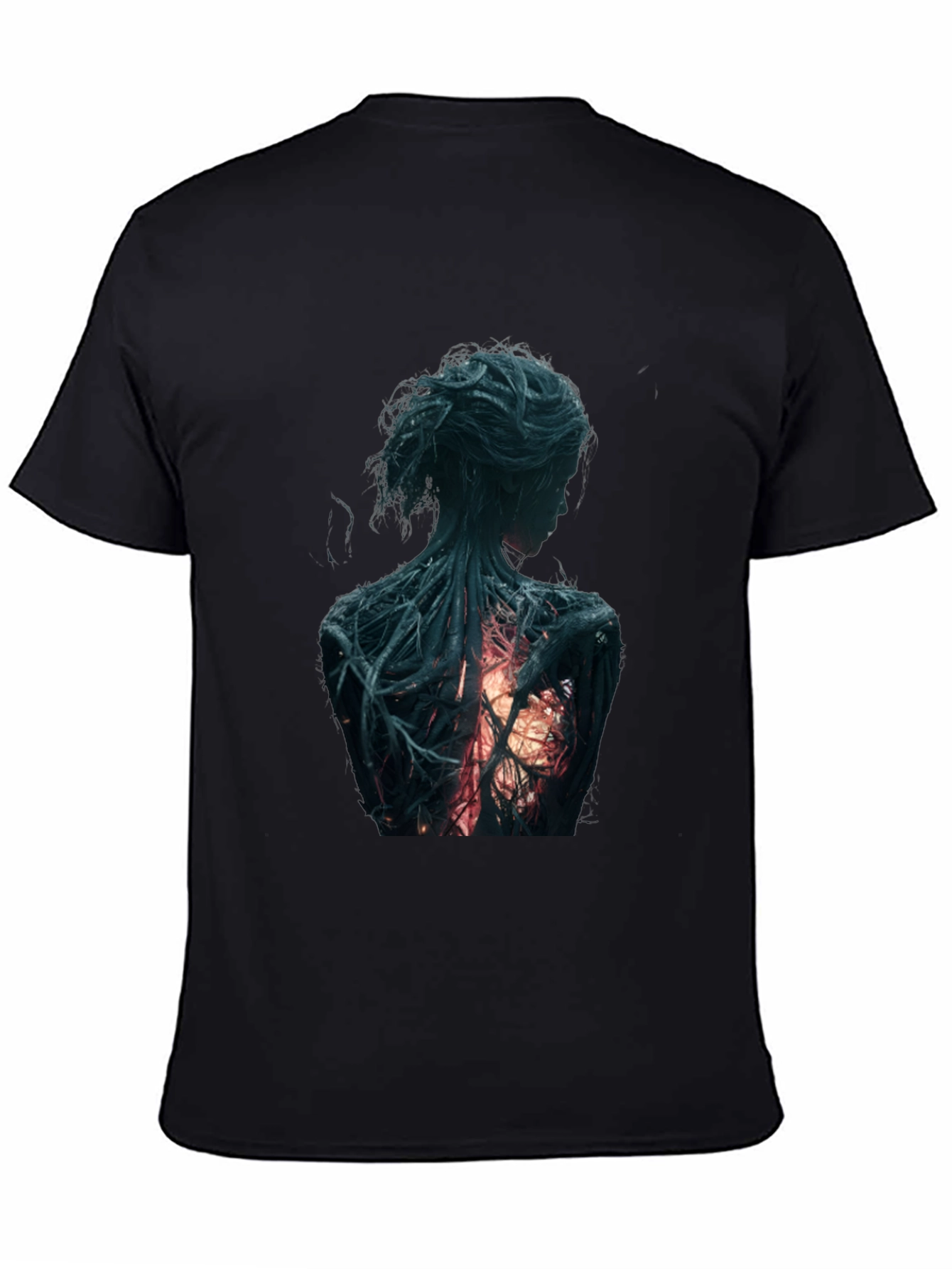 Black Artsy Back Graphic Black T-Shirt view 4
