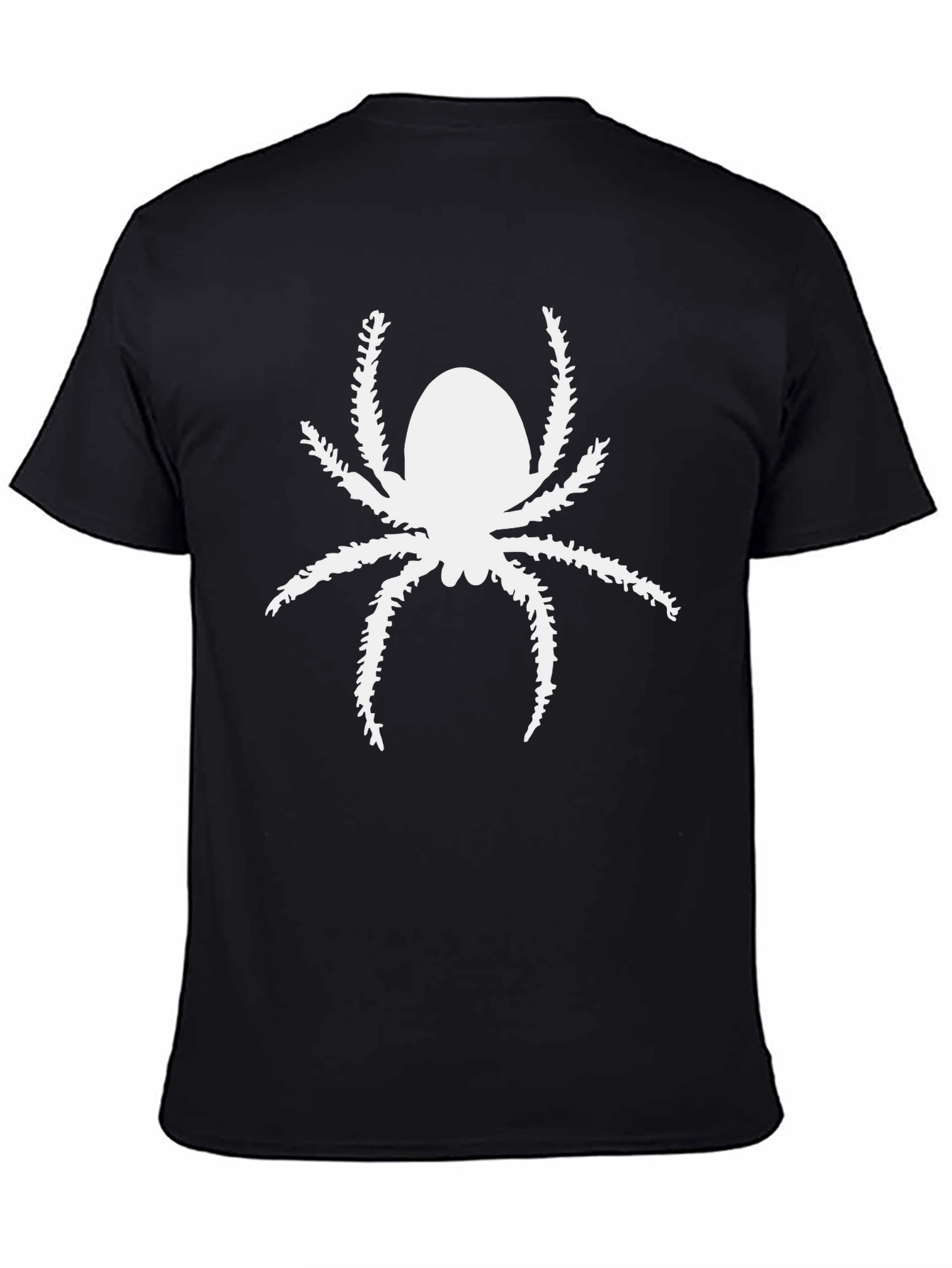 Black Spider Graphic Print Black Tee Shirt view 4