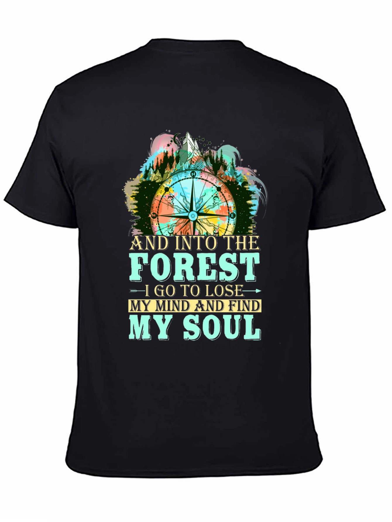 Black Forest Compass Graphic T-Shirt view 4