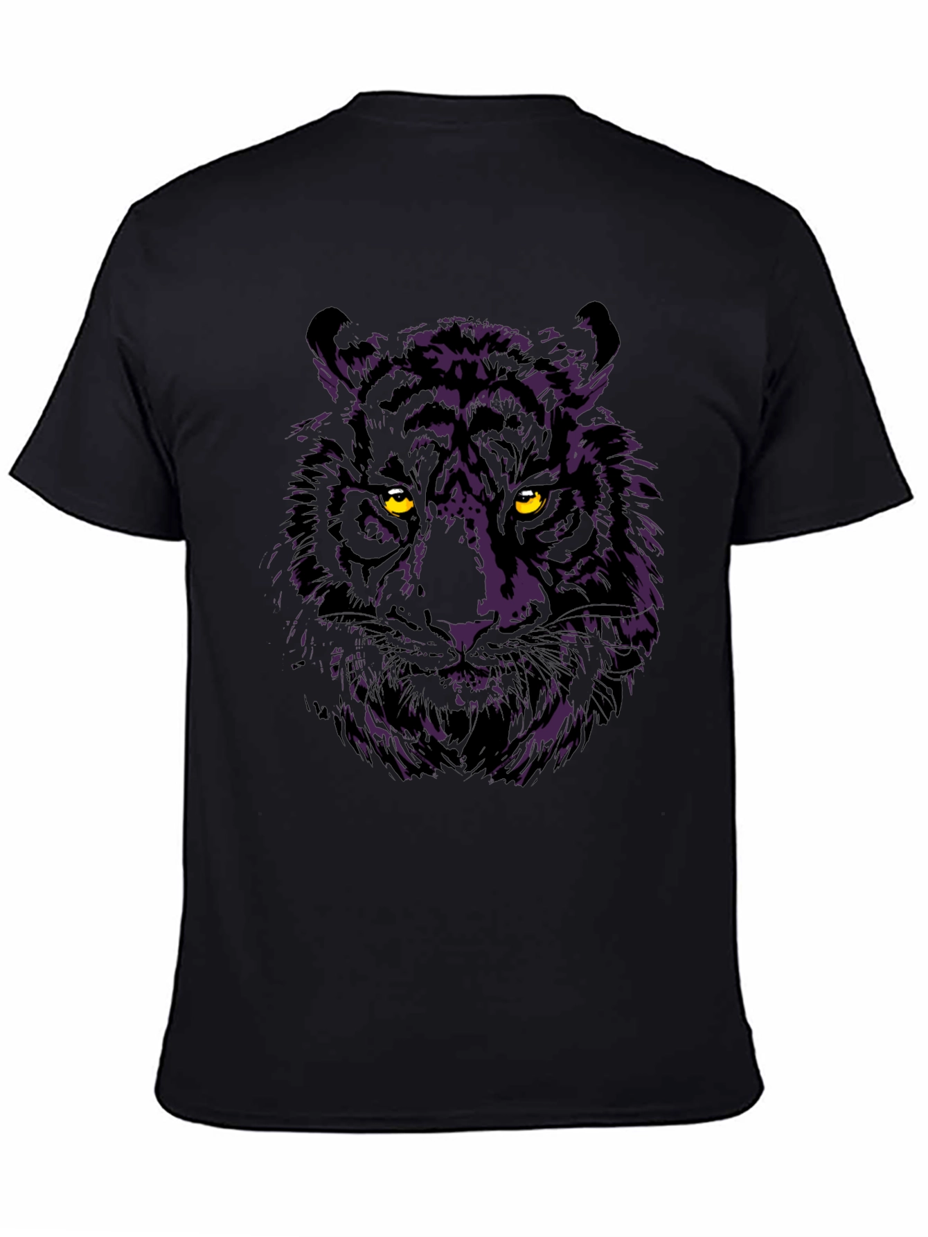 Black Tiger Graphic Tee - Men's Black Crew Neck view 4