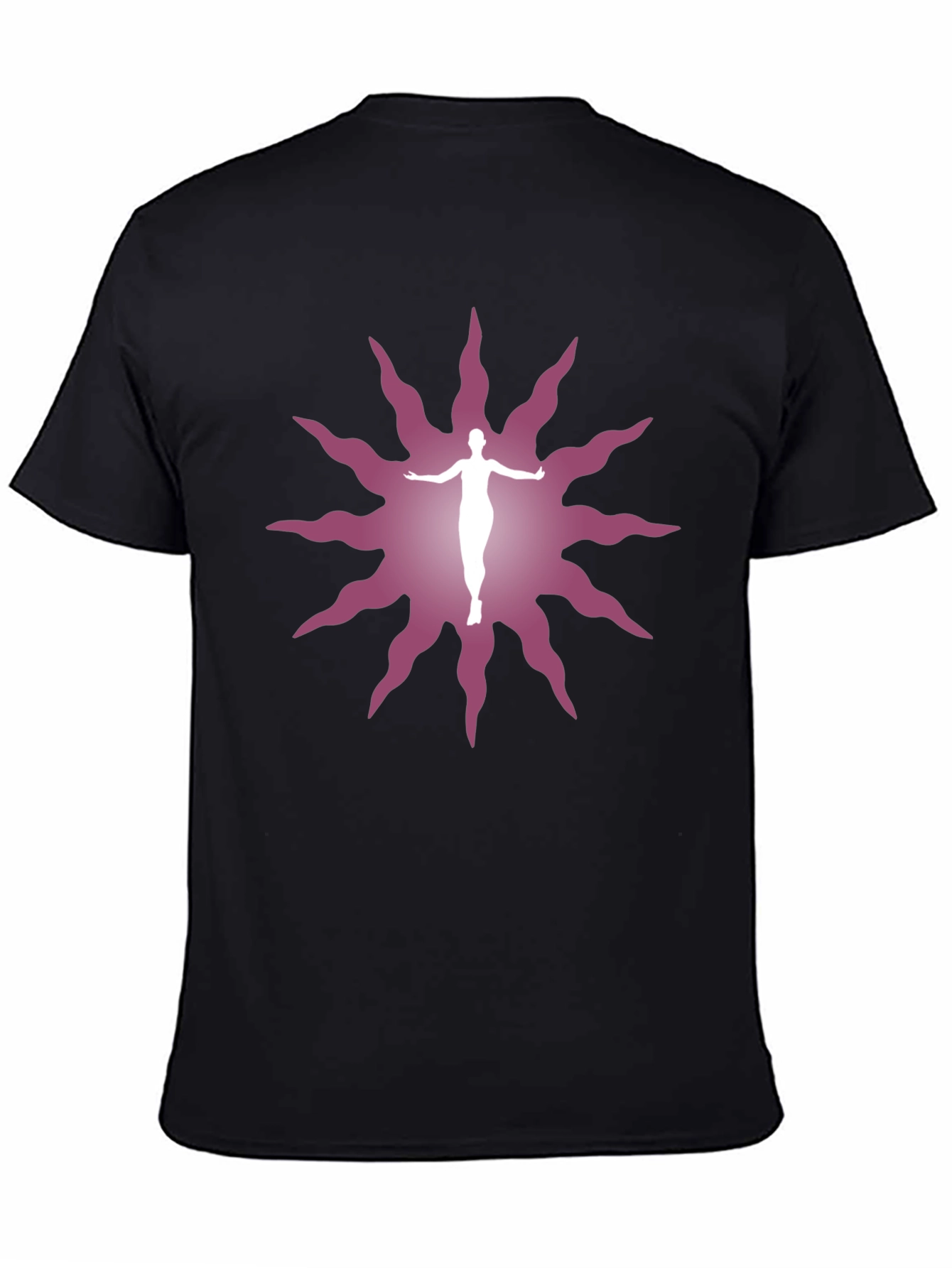 Black Sunburst Silhouette Graphic Tee view 4