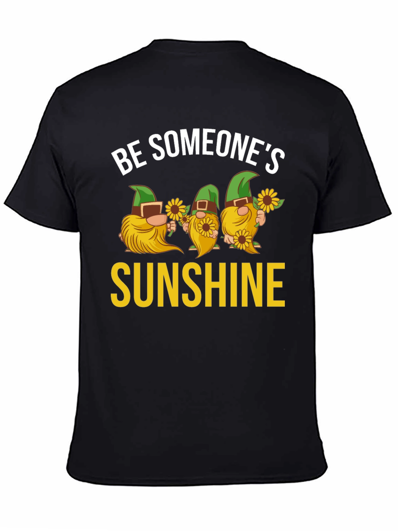 Black Be Someone's Sunshine Gnome Graphic Tee view 4