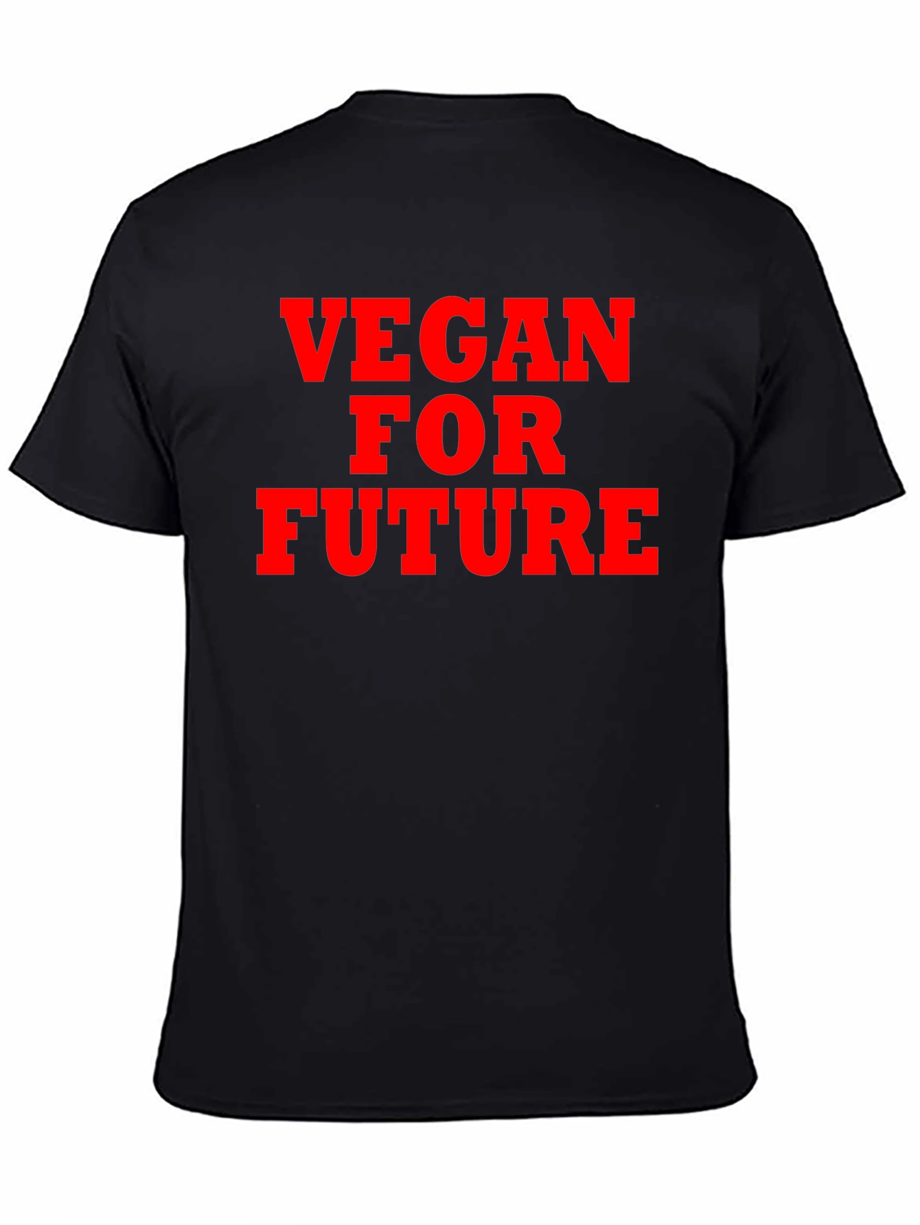 Black Vegan for Future T-Shirt - Eco-Conscious Statement Tee view 4