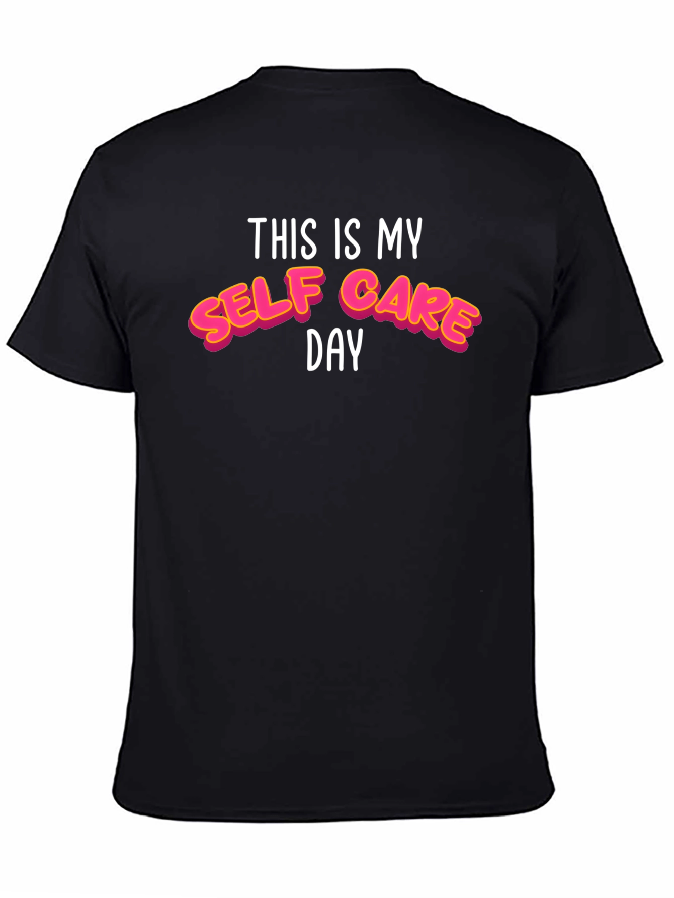 Black Self Care Day T-Shirt - Relax & Recharge view 4