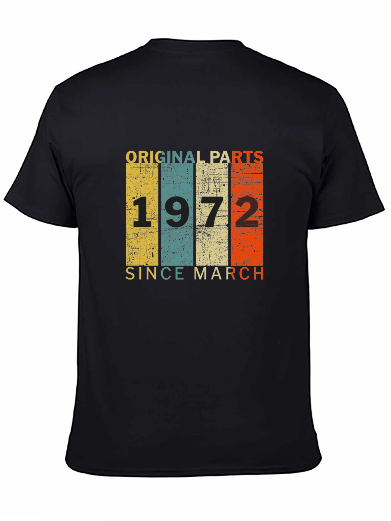 Black Original Parts 1972 Since March T-Shirt view 4