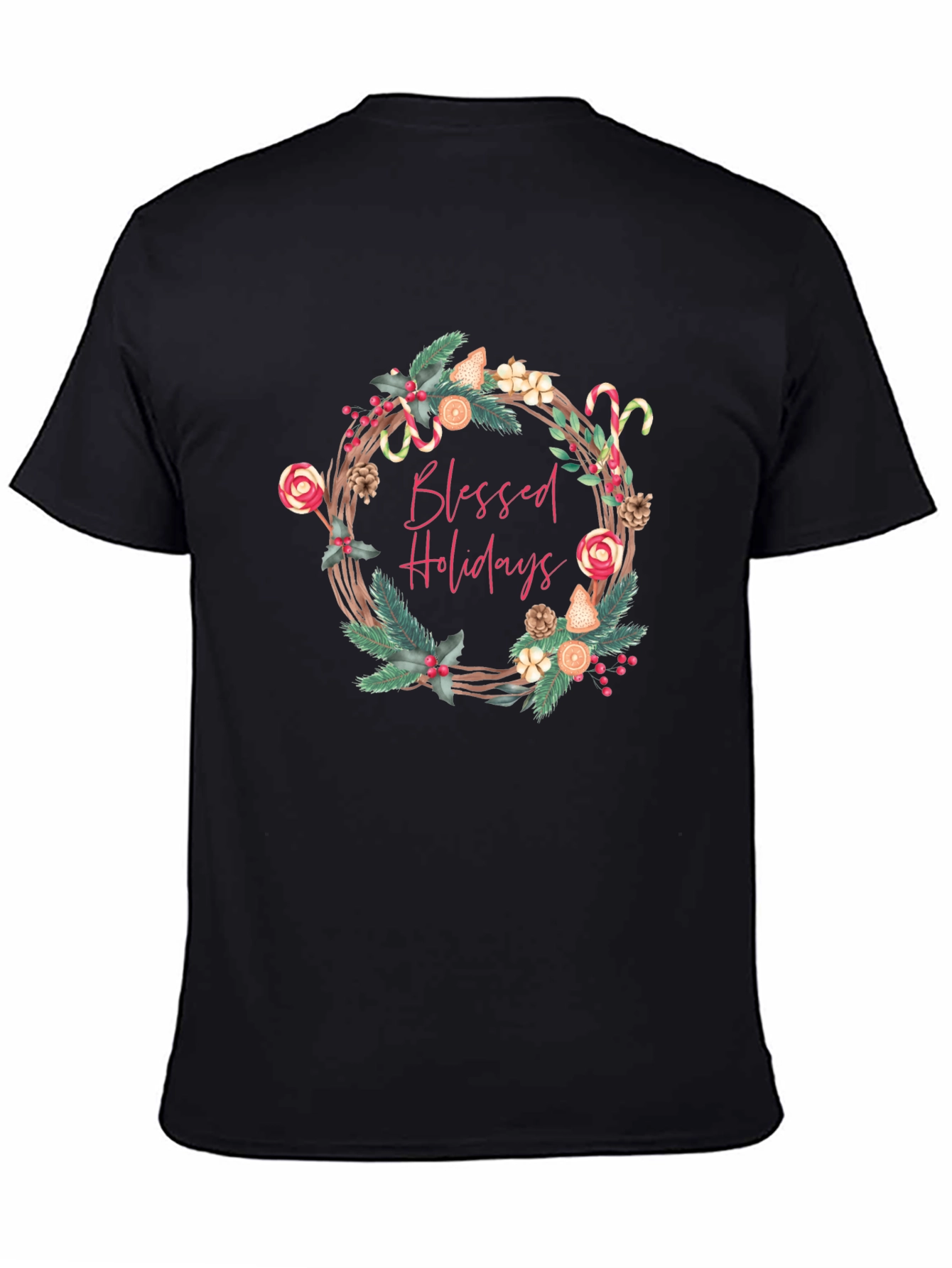 Blessed Holidays Graphic Tee - Festive Christmas T-Shirt - 4