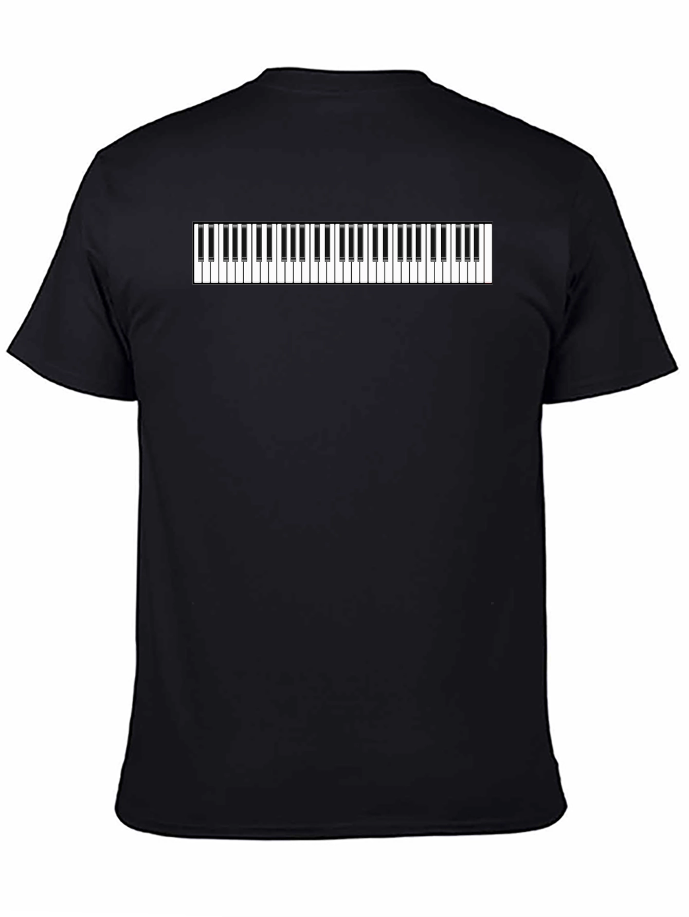 Black Piano Keys Graphic Tee - Black Cotton Comfort view 4