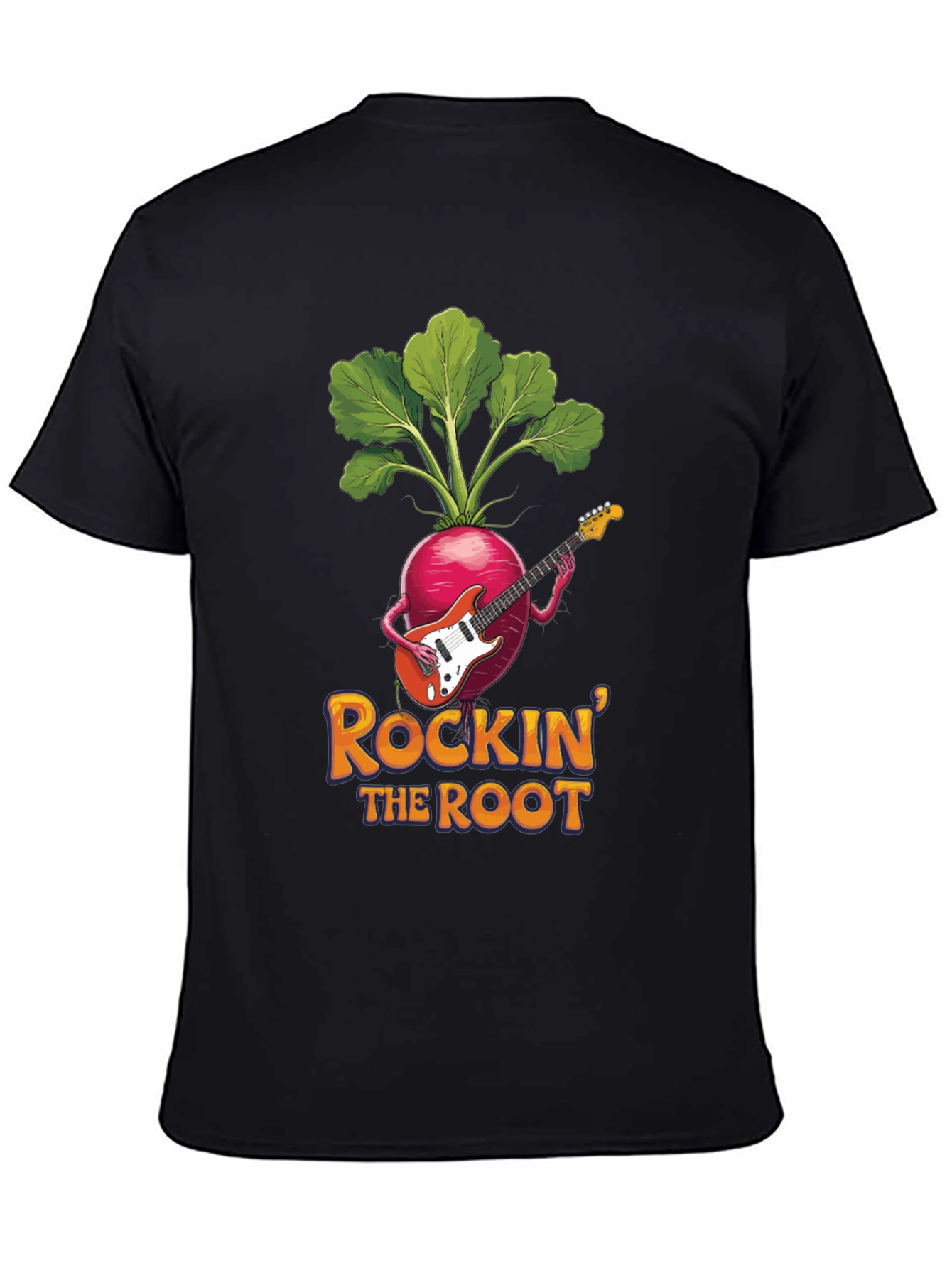 Black Rockin' the Root Graphic T-Shirt view 4