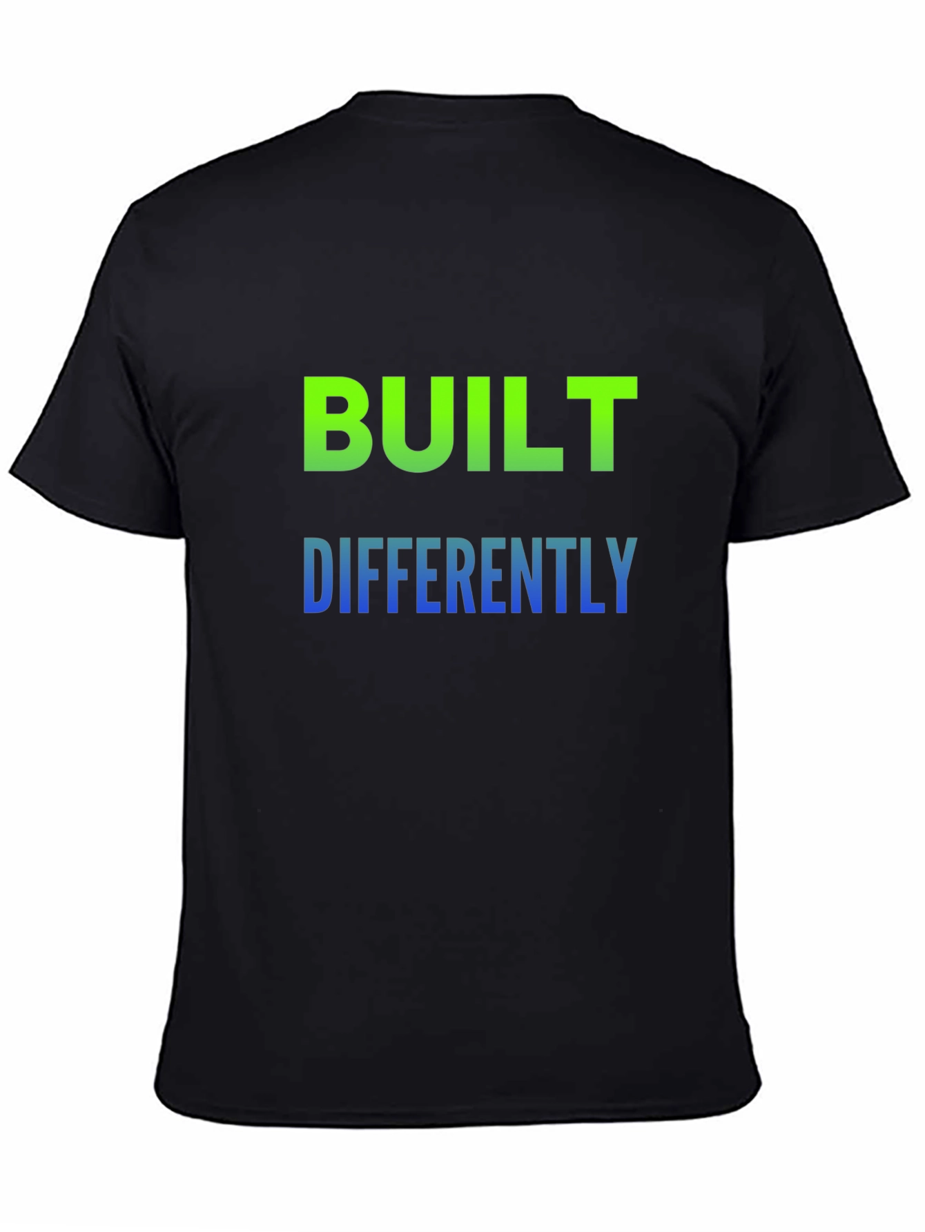 Black Built Differently Graphic Tee - Black Cotton T-Shirt view 4