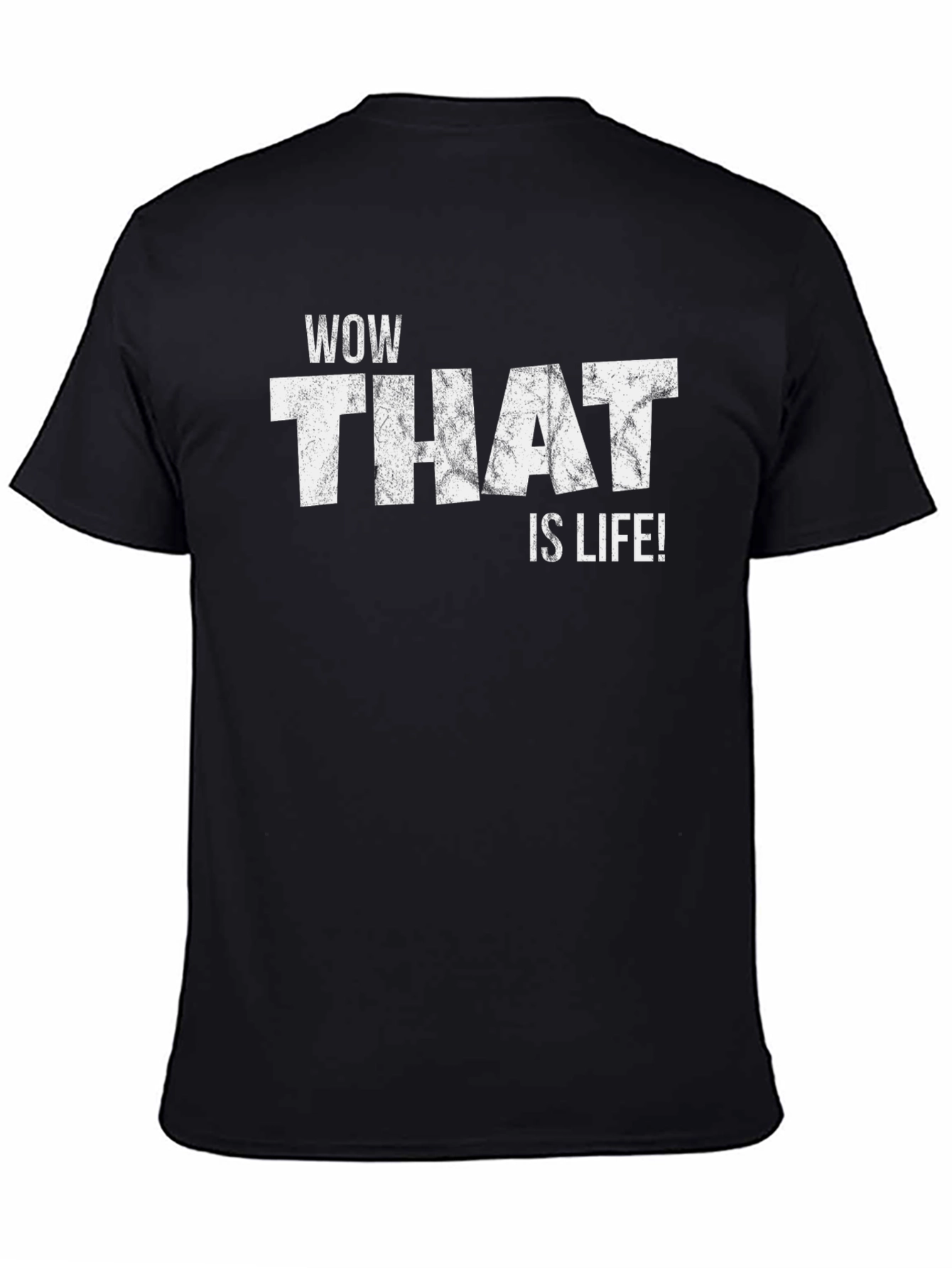 Black WOW THAT IS LIFE! Graphic Tee - Black view 4