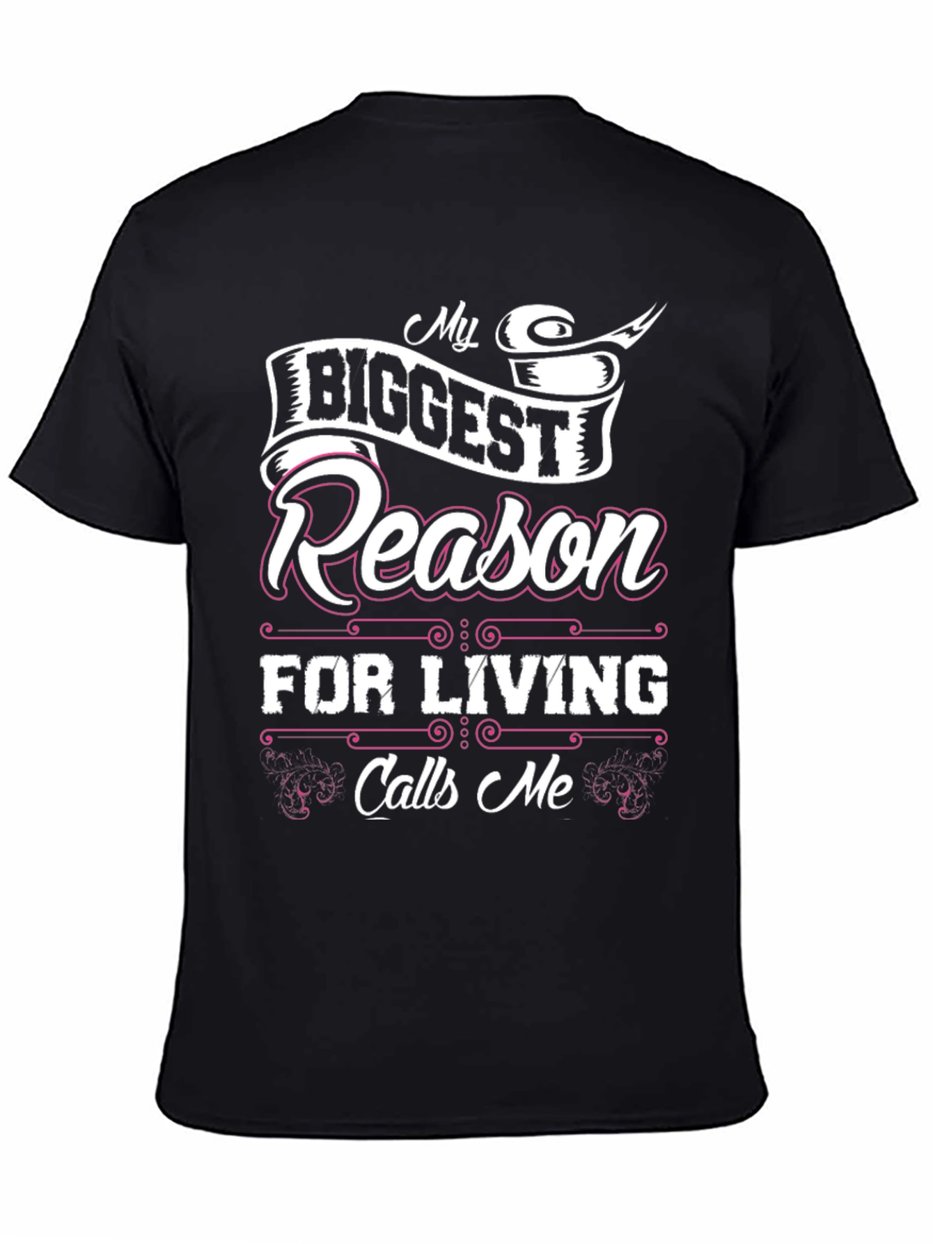 Black My Biggest Reason For Living T-Shirt view 4