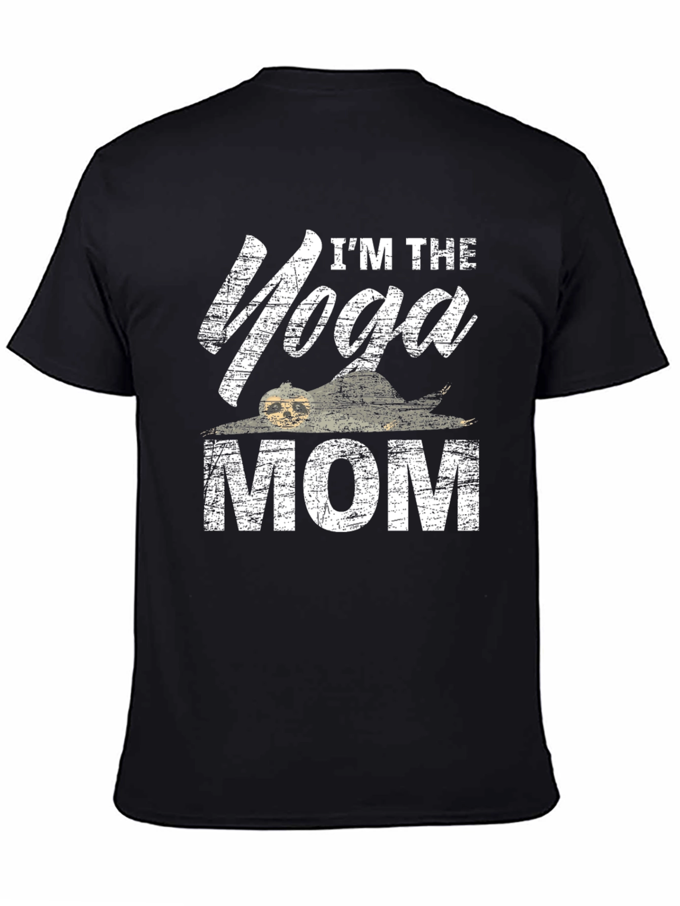 Black I'm the Yoga Mom Distressed Graphic Tee view 4