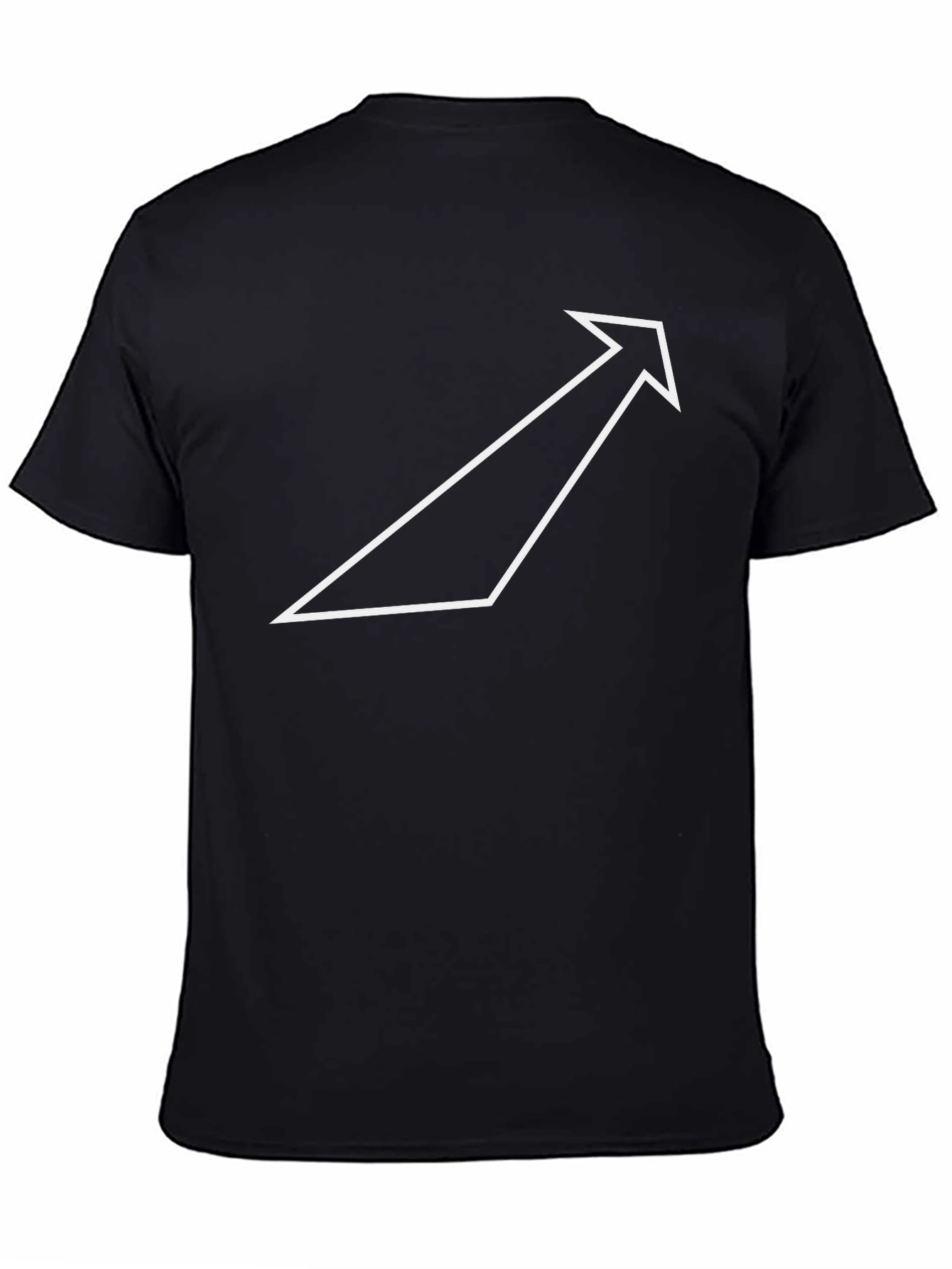 Black Modern Arrow Graphic Tee - Black view 4