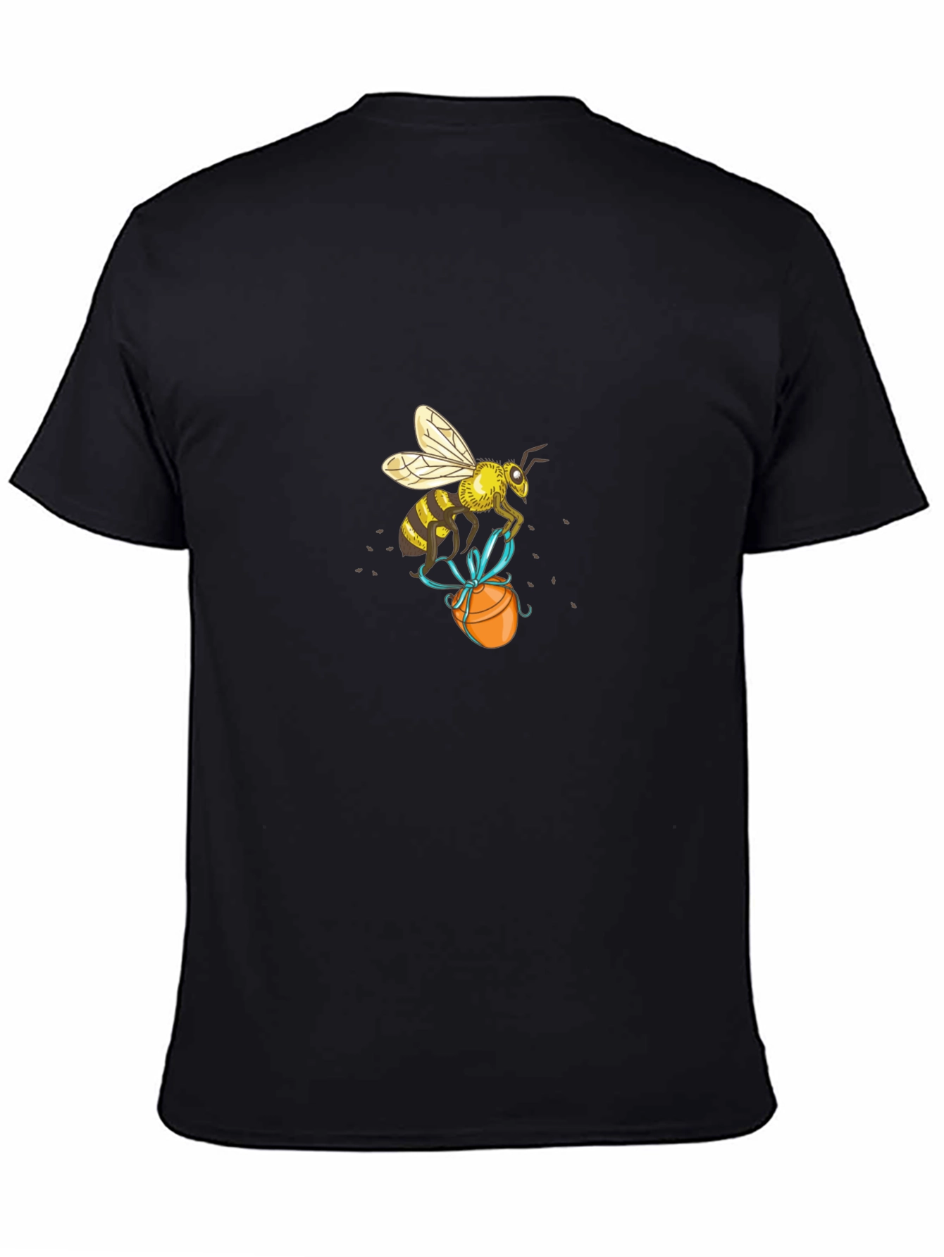 Black Bee with Egg T-Shirt - Unique Graphic Tee view 4
