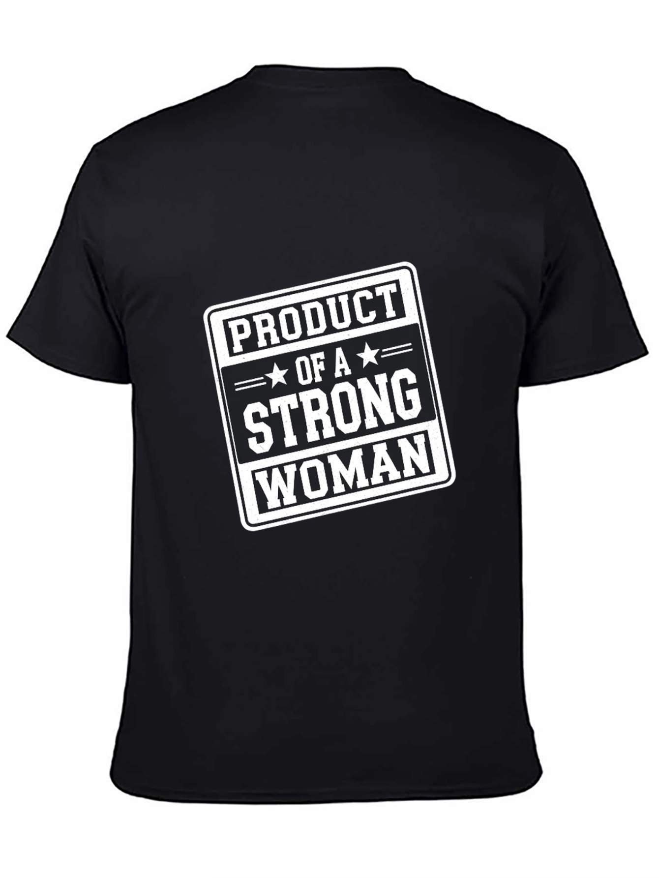 Black Product of a Strong Woman Black Graphic T-Shirt view 4