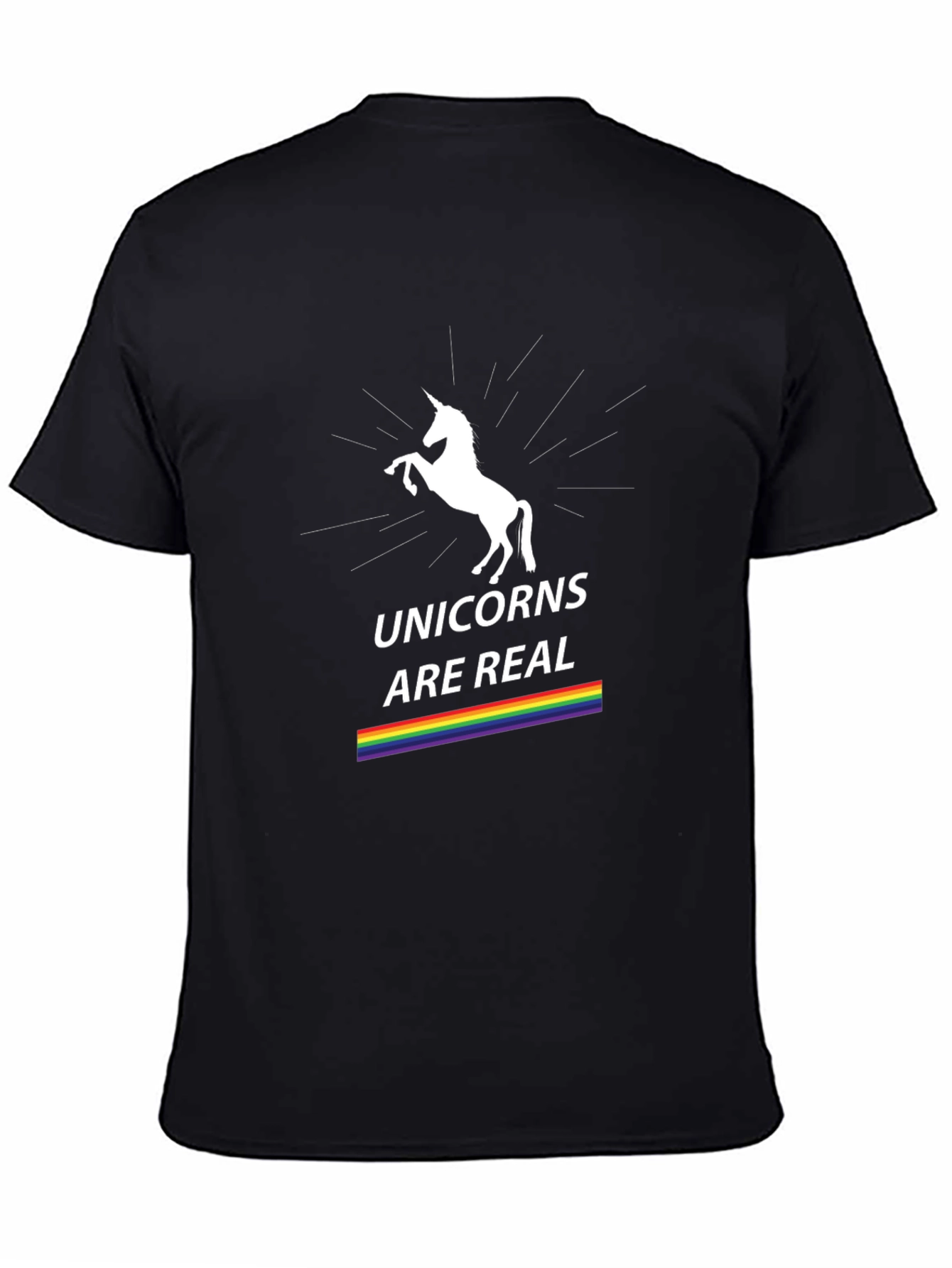 Black Unicorns Are Real Graphic Tee view 4