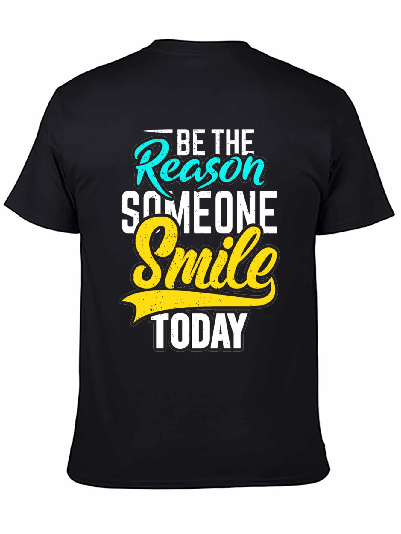 Black Be the Reason Smile Today Black Graphic Tee view 4