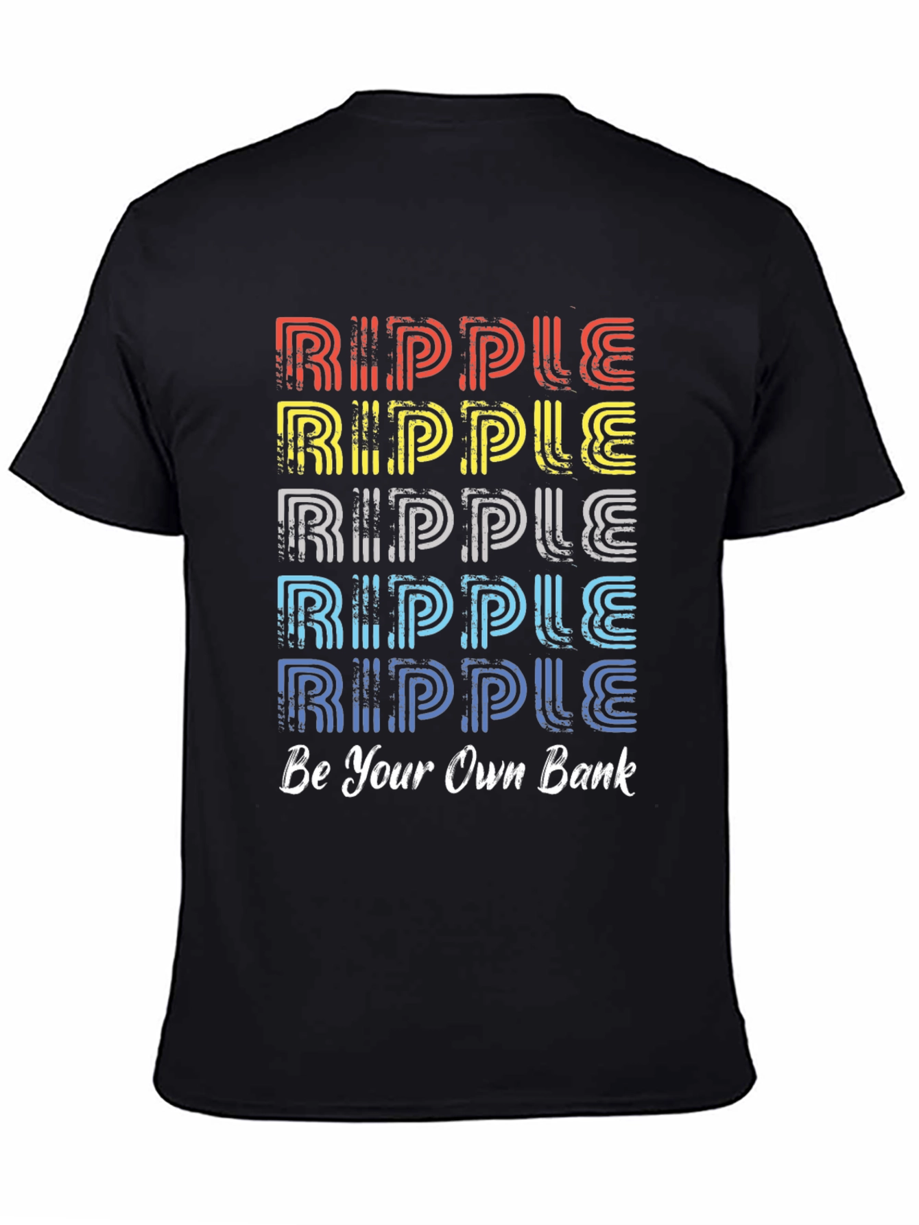Black Ripple Be Your Own Bank Graphic T-Shirt view 4
