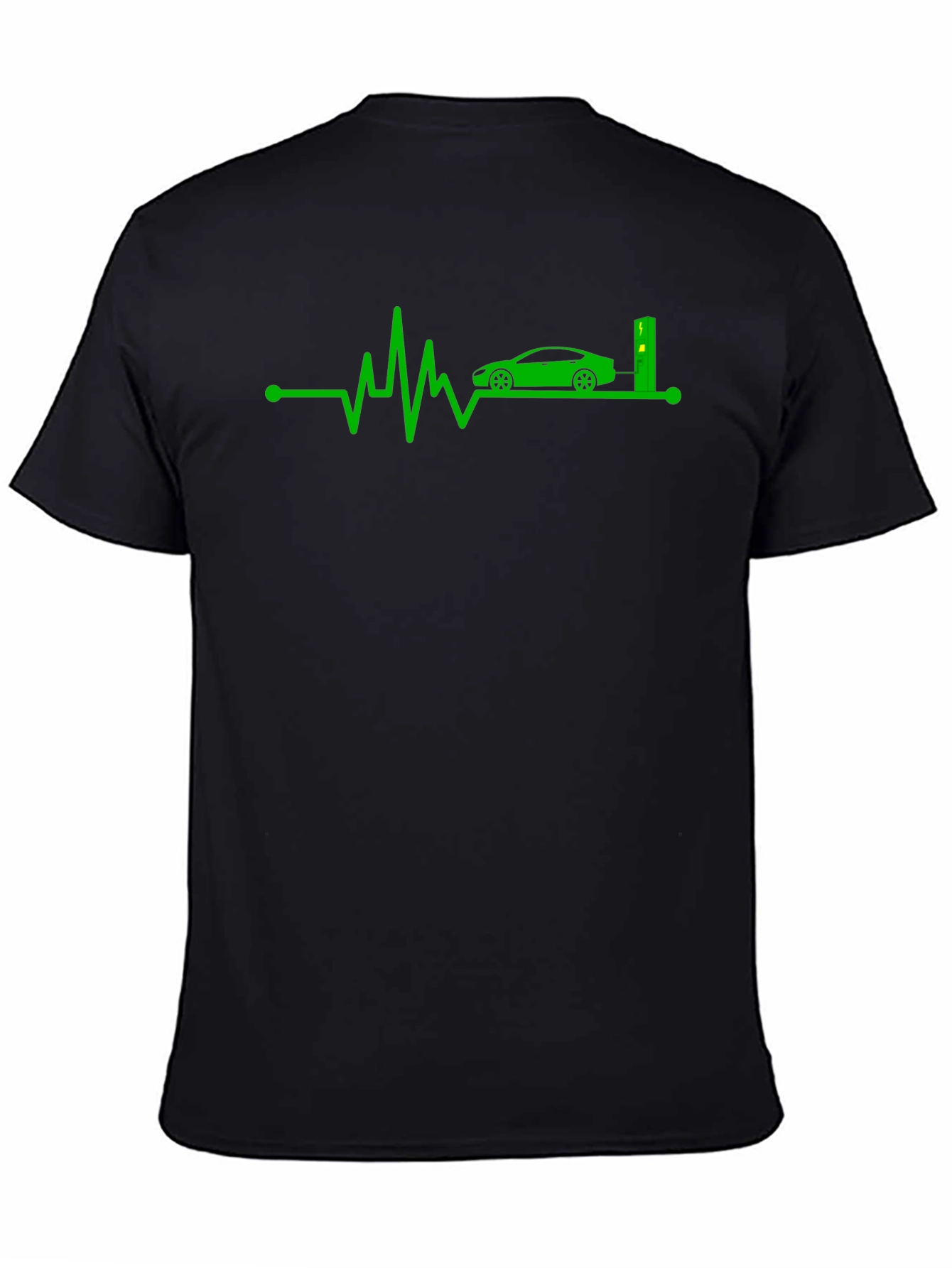Electric Car Heartbeat T-Shirt - Green Energy - 4