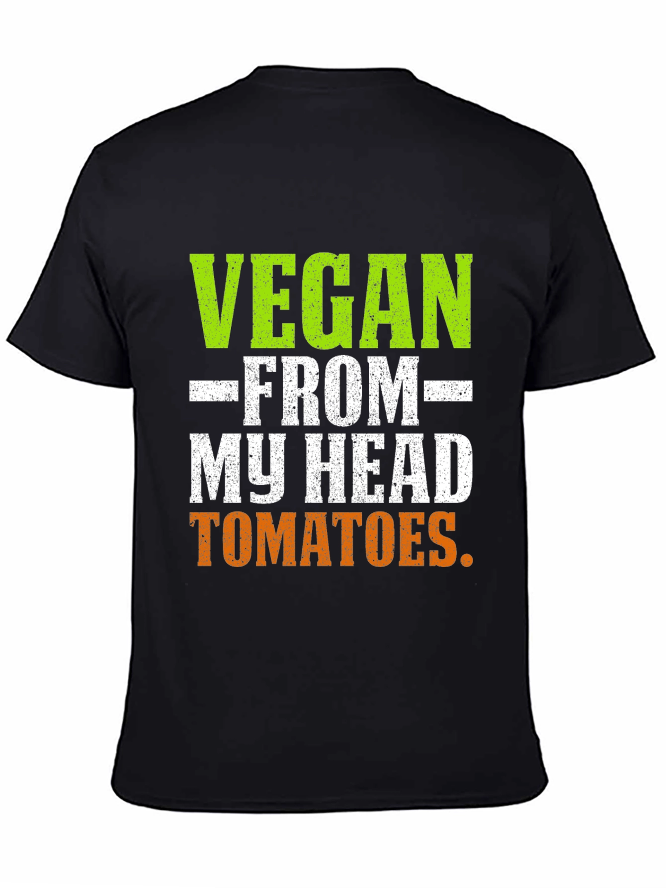 Black Vegan From My Head Tomatoes T-Shirt view 4