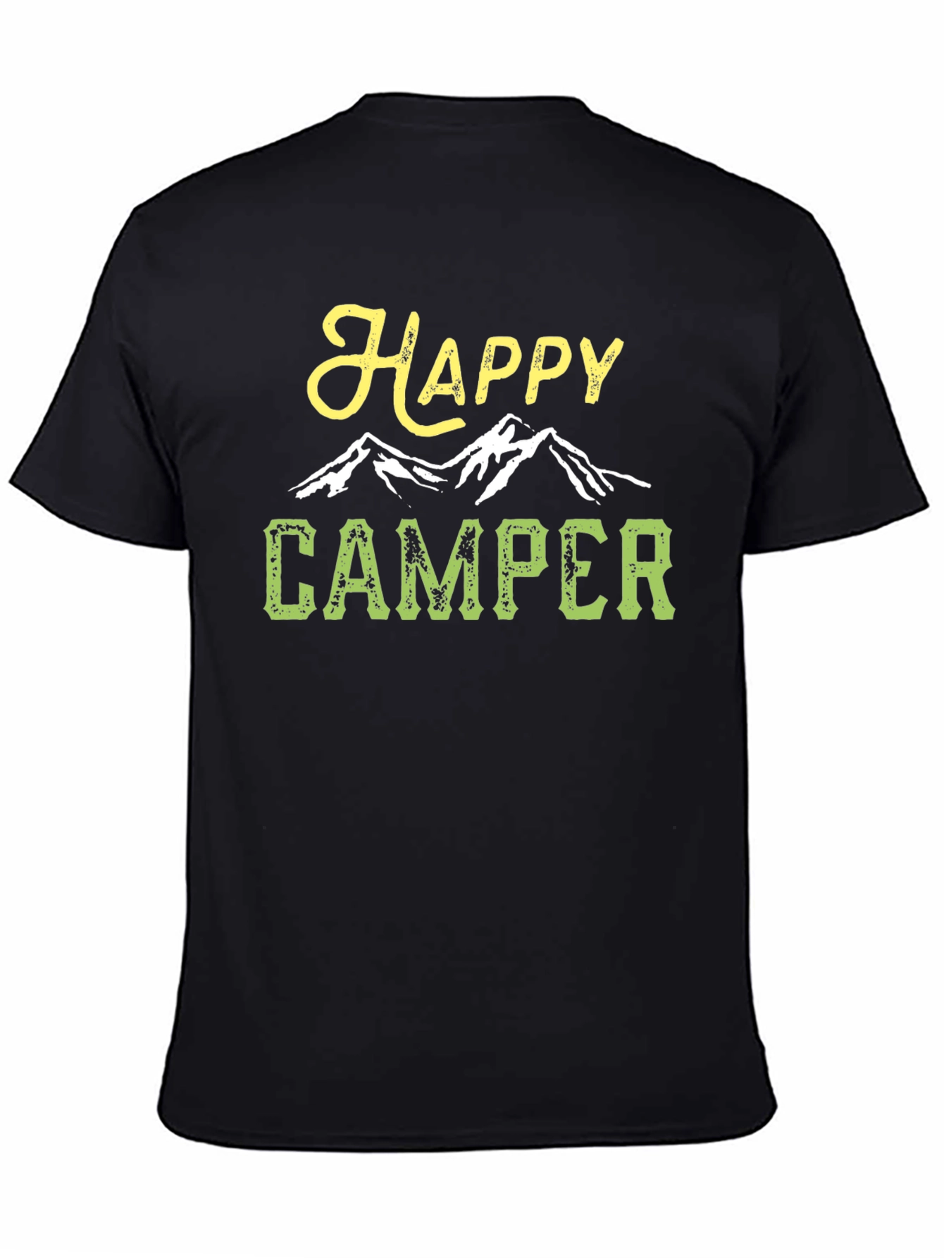 Black Happy Camper T-Shirt - Mountain Adventure view 4
