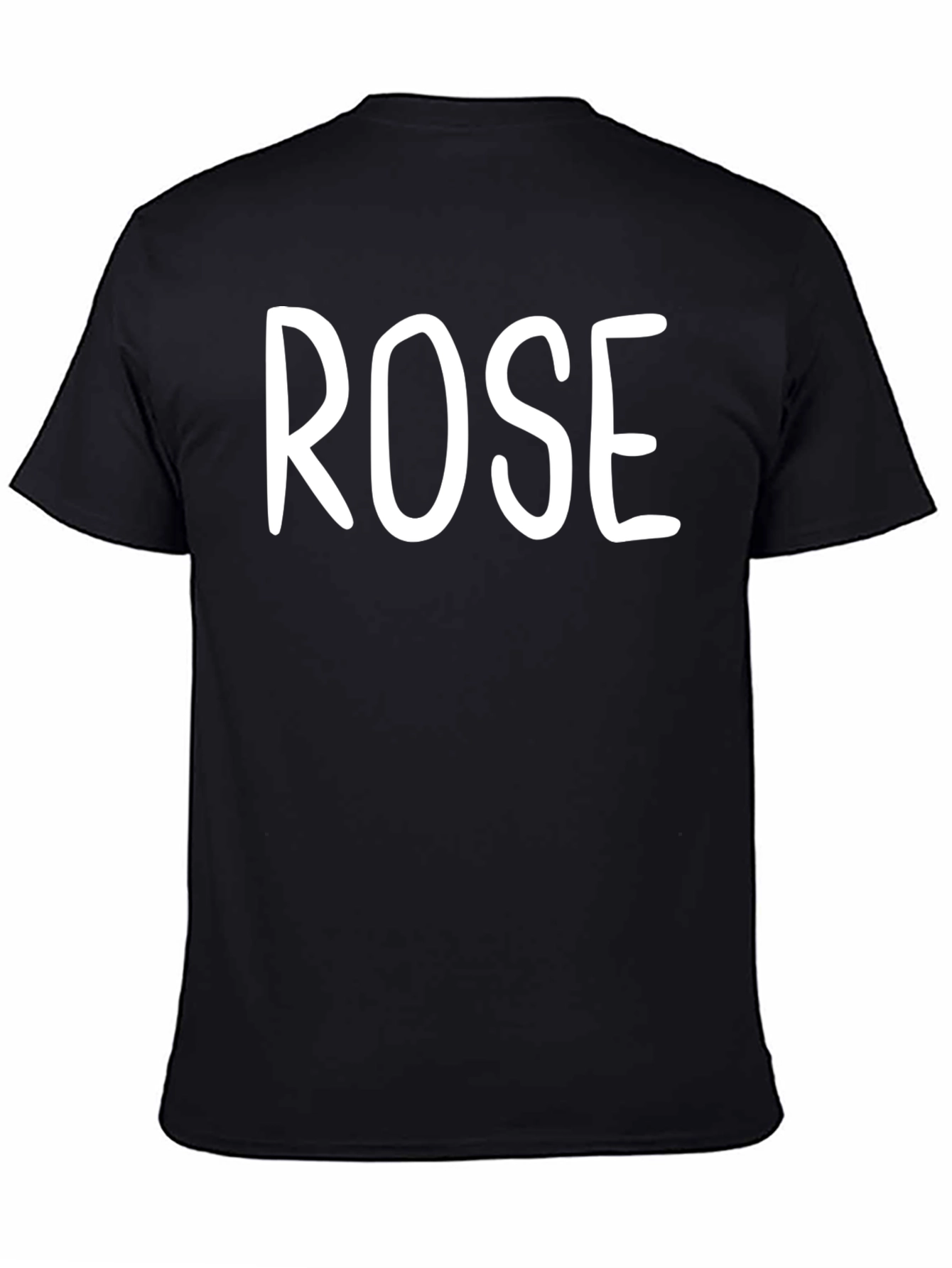 Black Rose Text Graphic Print Black T-Shirt view 4