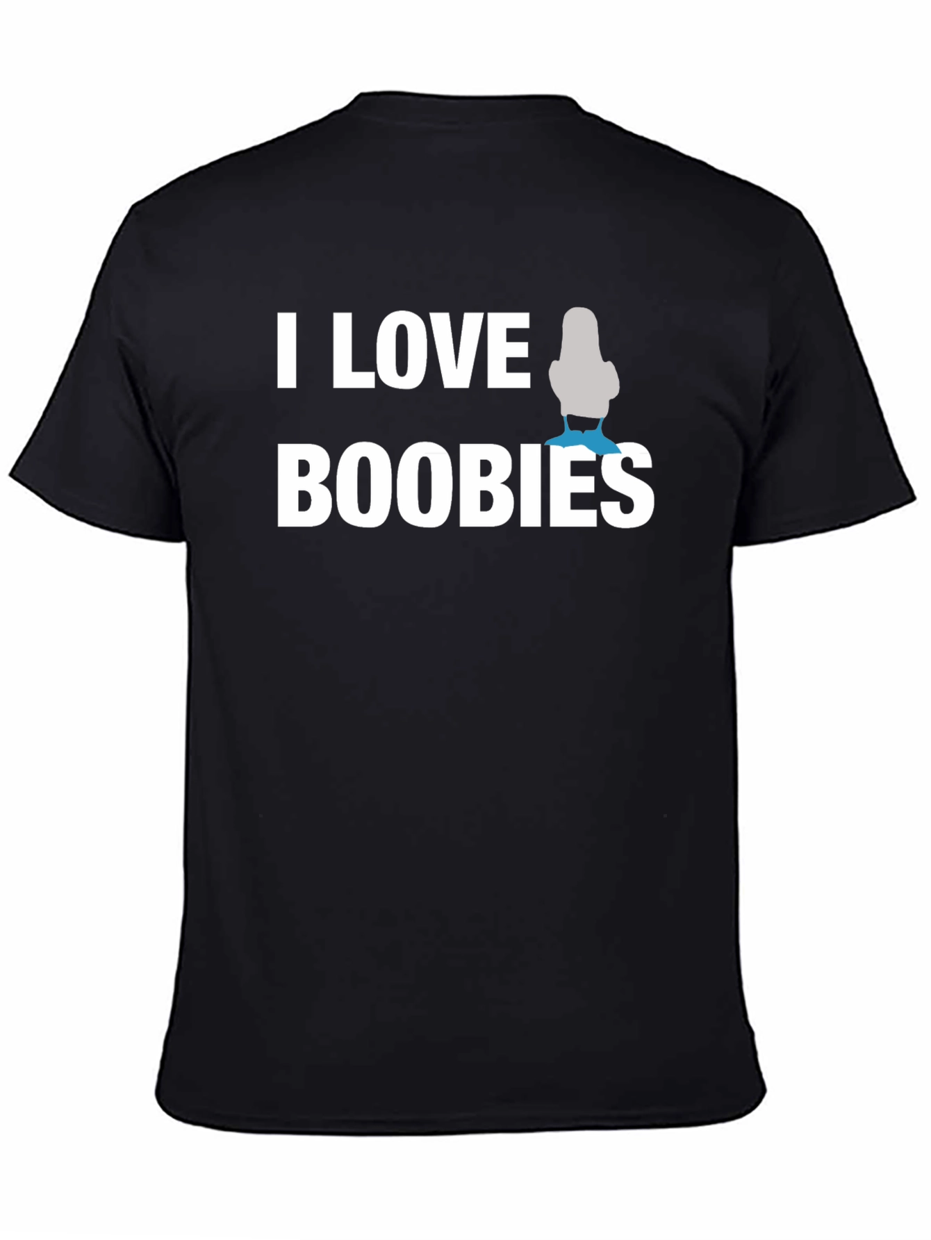 Black I Love Boobies T-Shirt - Funny Novelty Tee view 4