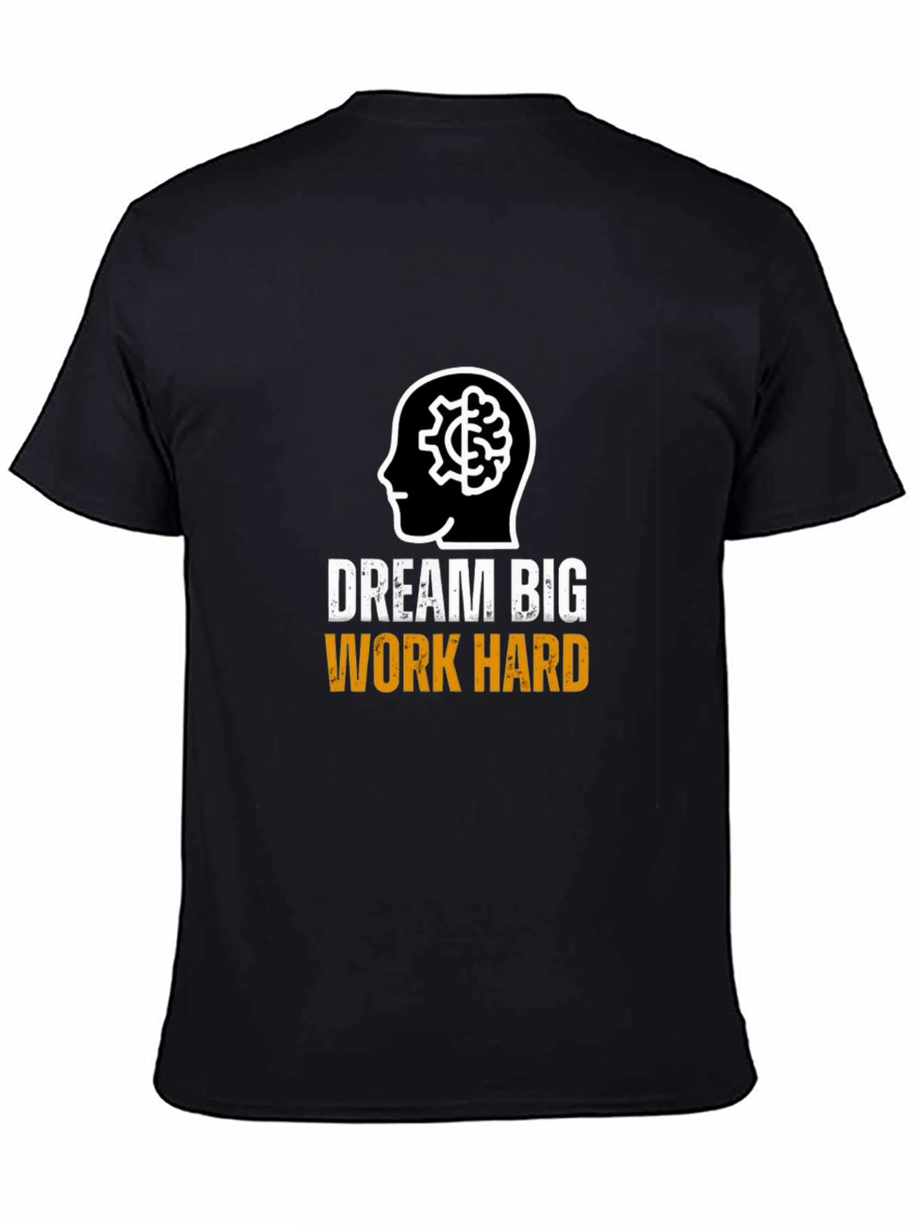 Black Dream Big Work Hard Graphic T-Shirt view 4