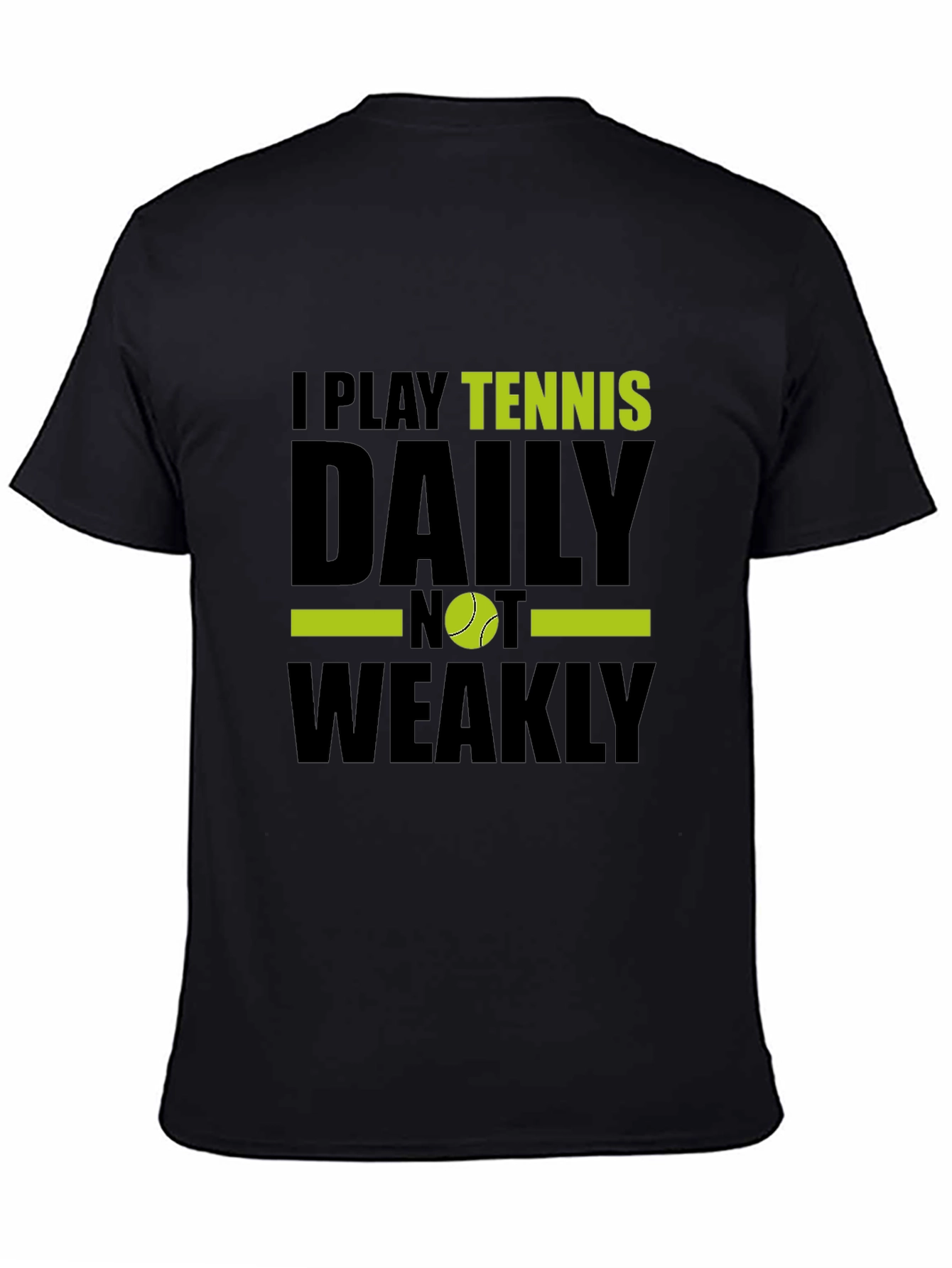 Black Tennis Player Graphic T-Shirt - Daily NOT Weakly! view 4