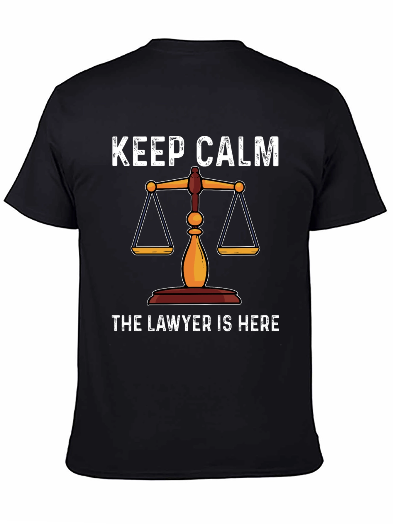 Black Keep Calm Lawyer T-Shirt view 4