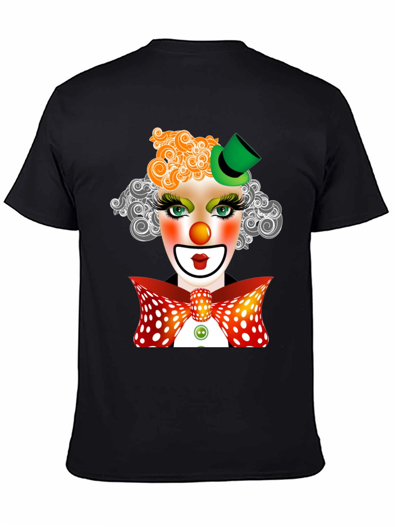 Black Clown Face Graphic T-Shirt view 4