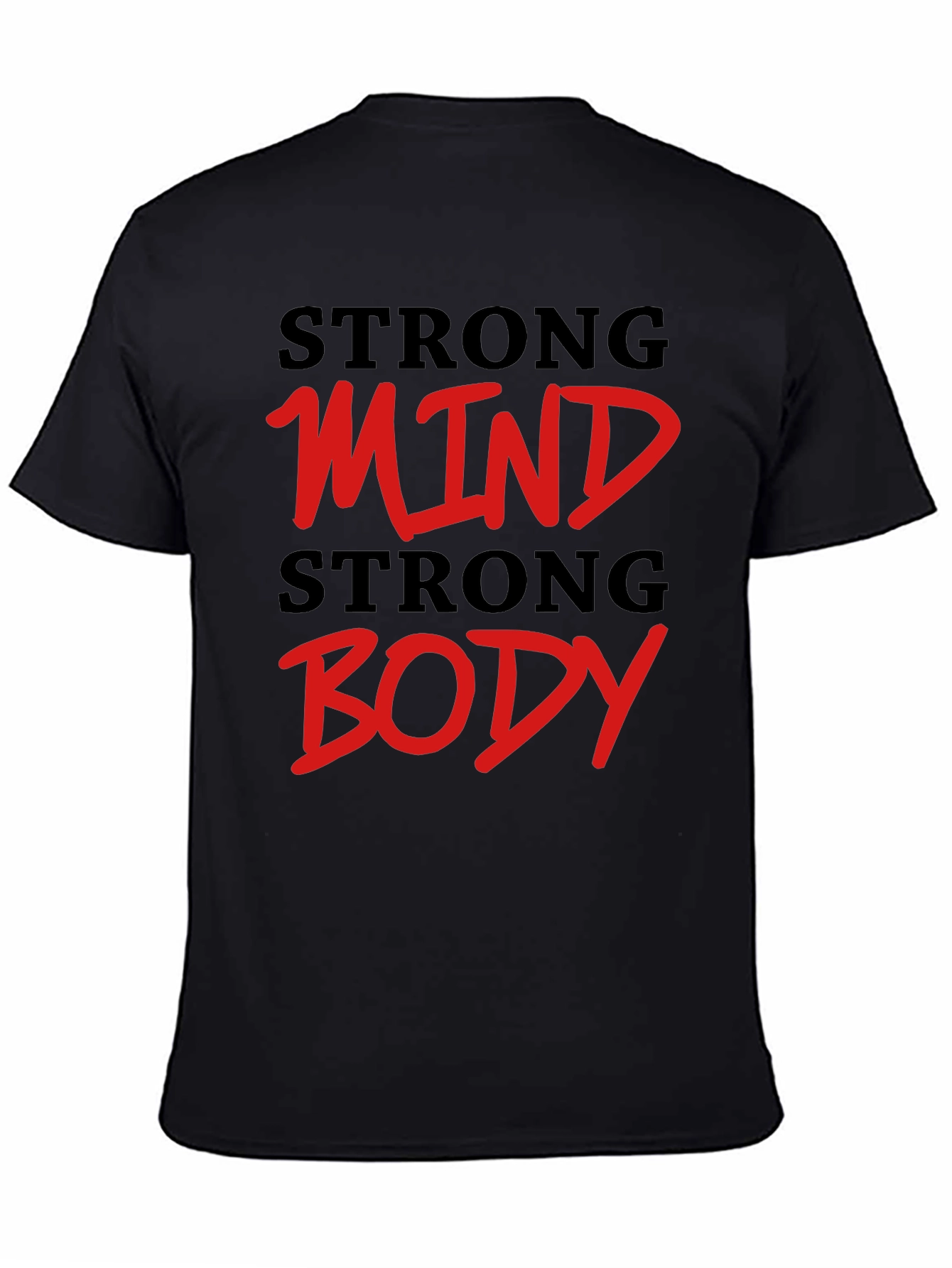 Black Strong Mind Strong Body Graphic Tee view 4