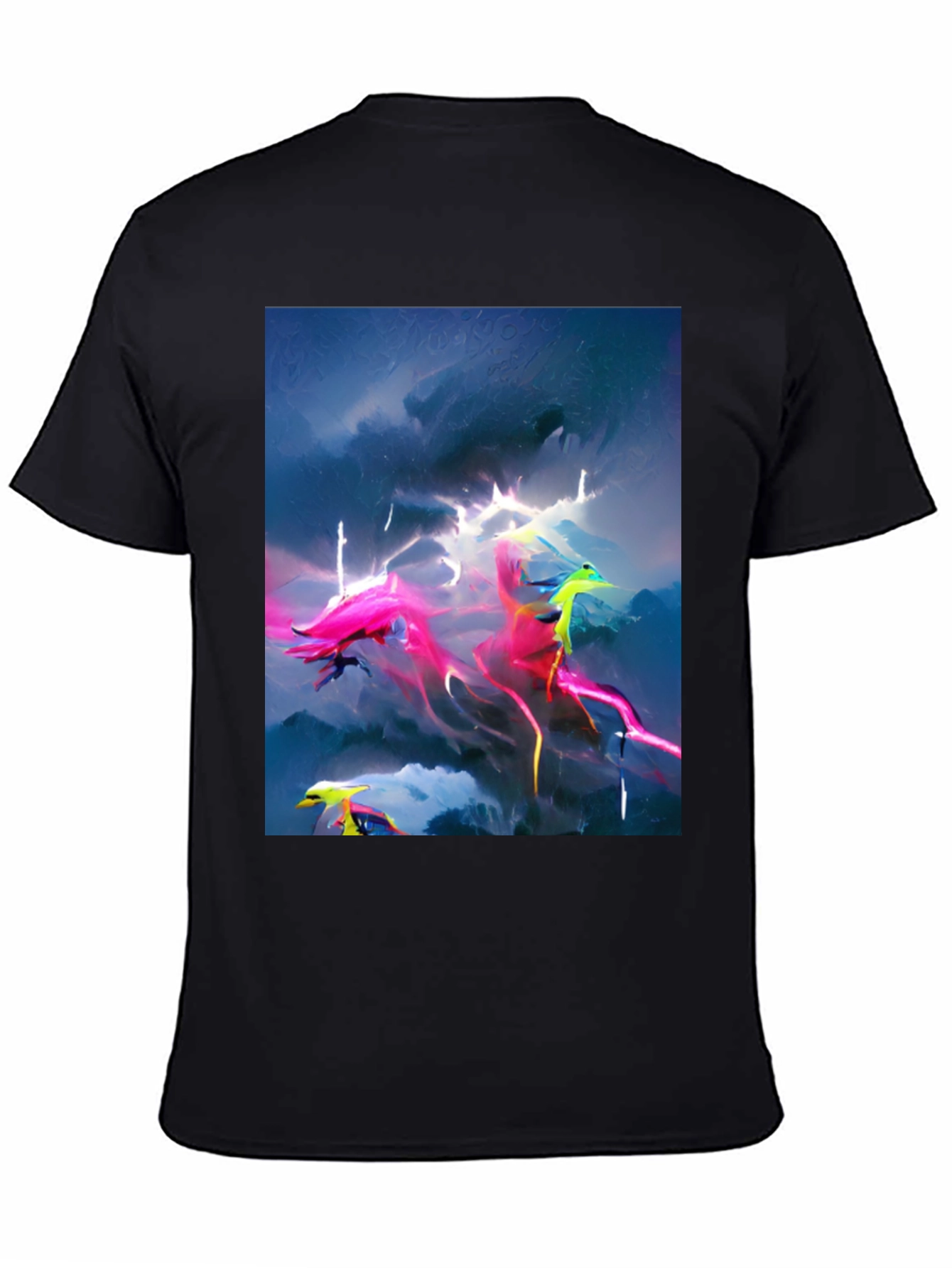 Black Electric Sky Graphic Tee - Vibrant Style view 4