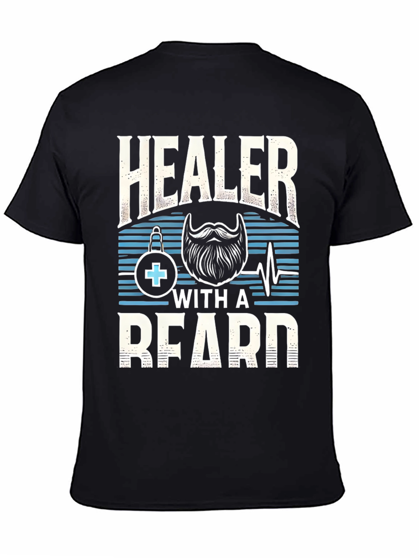 Black Healer With a Beard Graphic Tee view 4