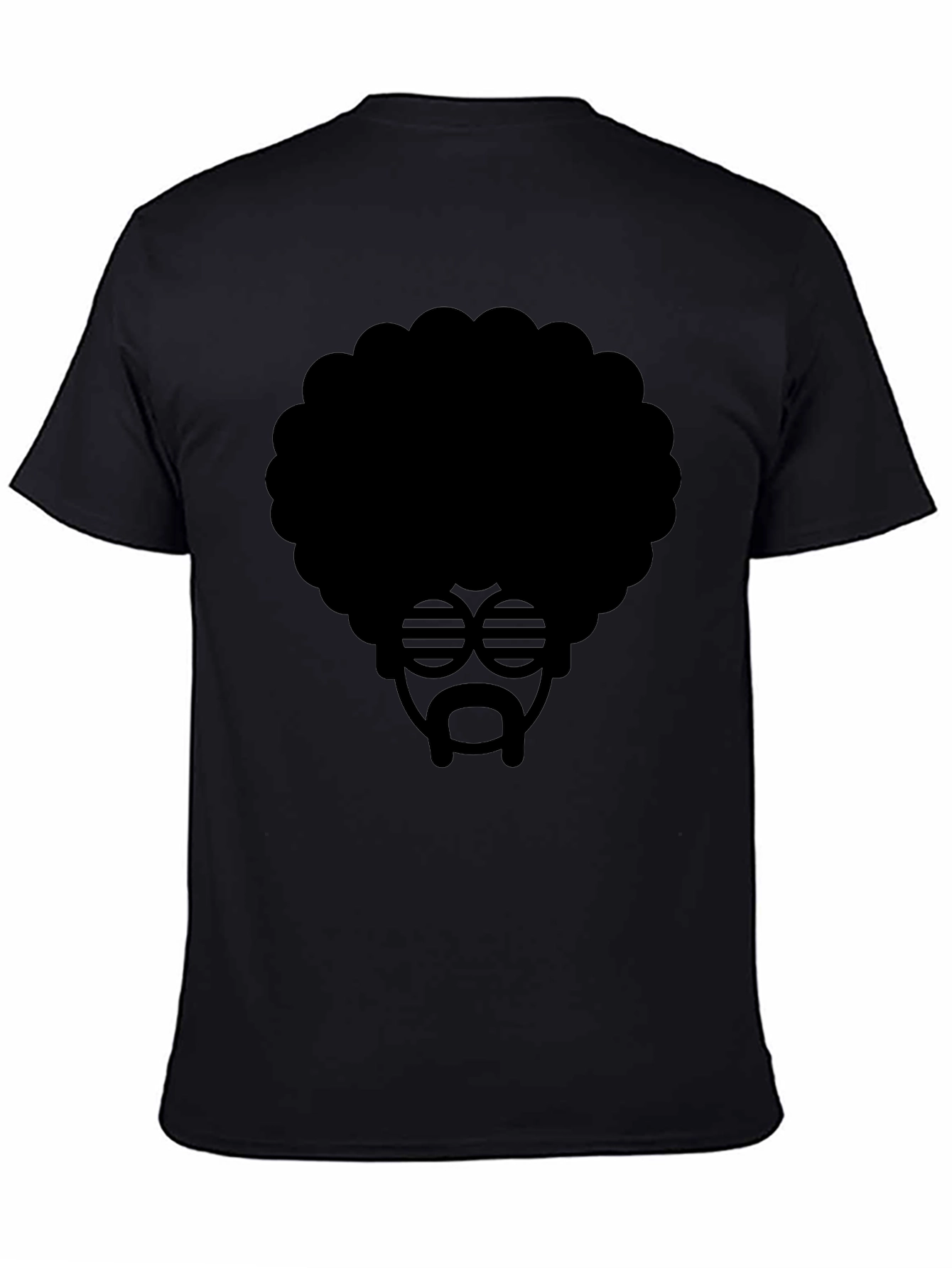 Black Retro Afro T-Shirt - Cool Graphic Tee view 4