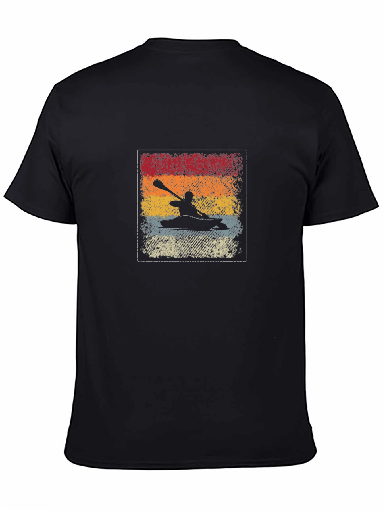 Kayak Retro Graphic Tee - Black Cotton T-Shirt - 4