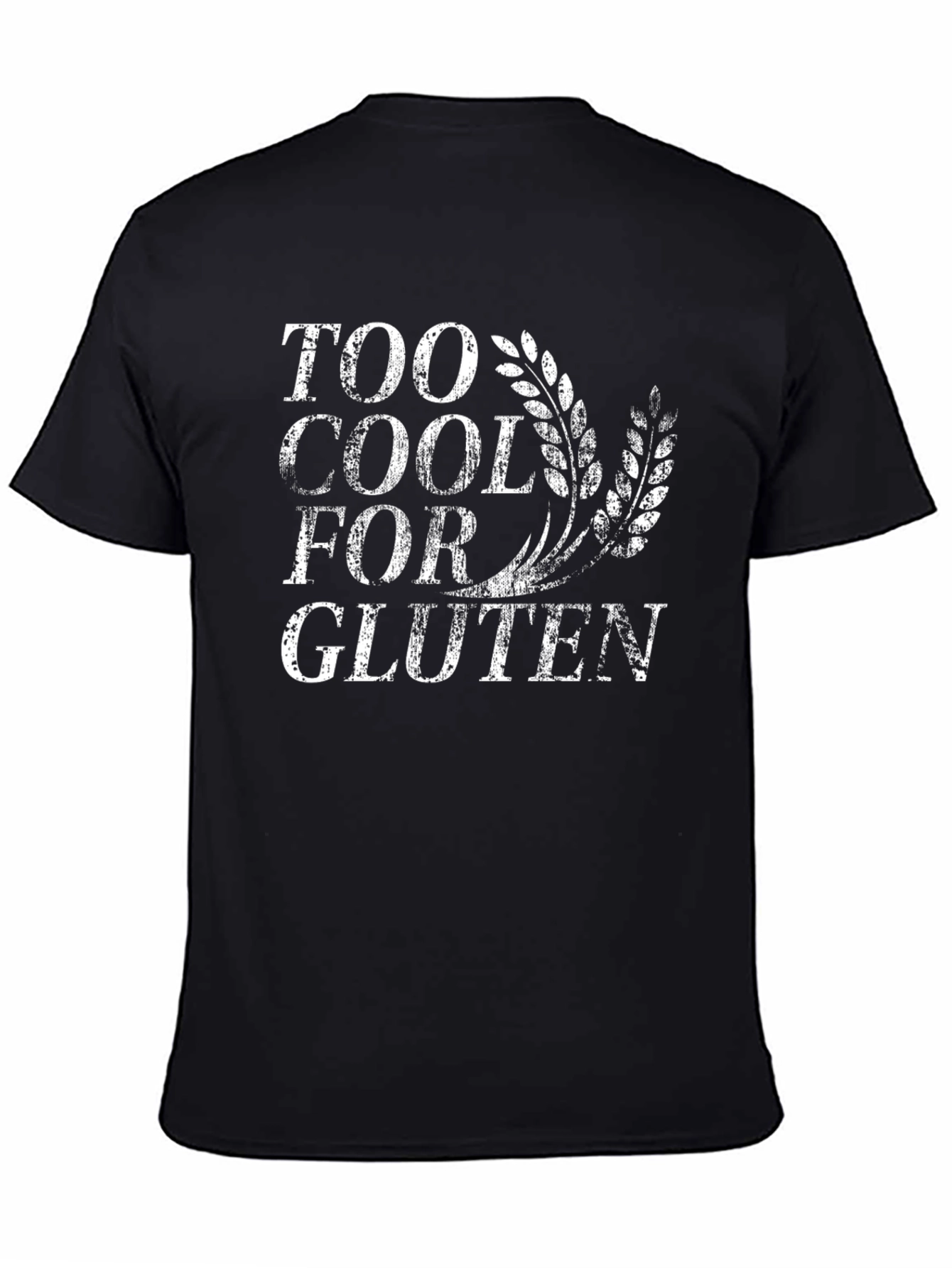 Black Too Cool For Gluten Graphic Tee - Black view 4
