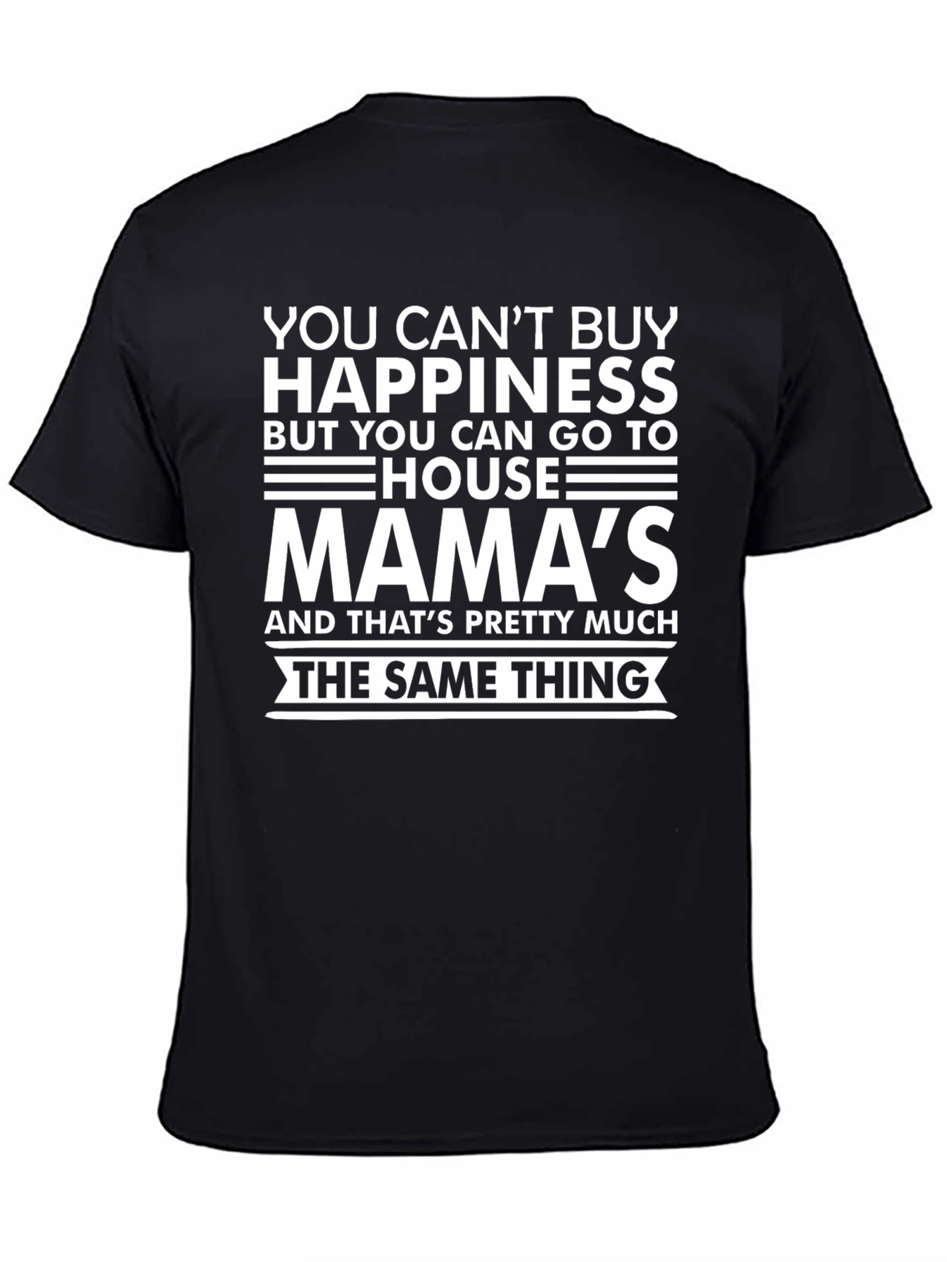 Black Mama's House Happiness T-Shirt view 4