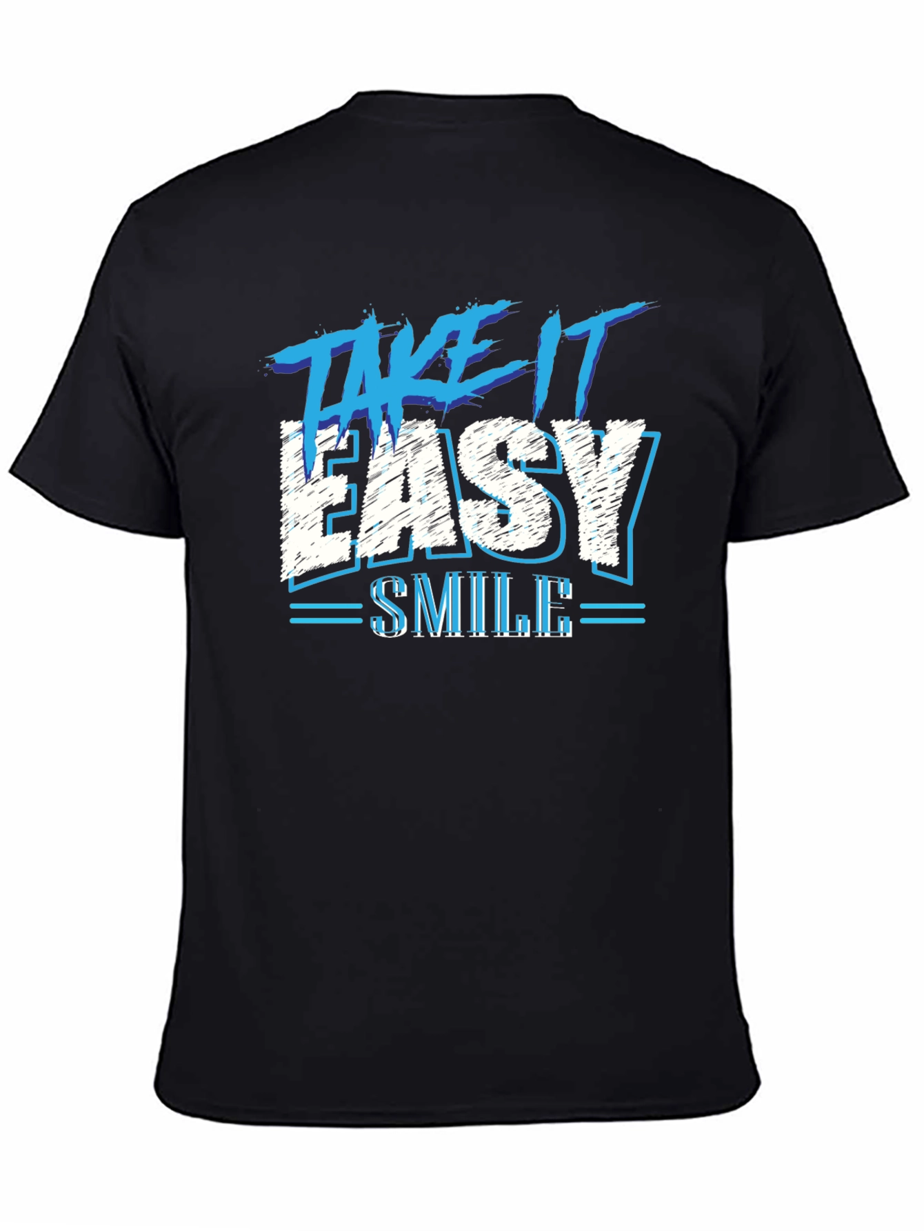 Black Take It Easy T-Shirt: Casual Style view 4