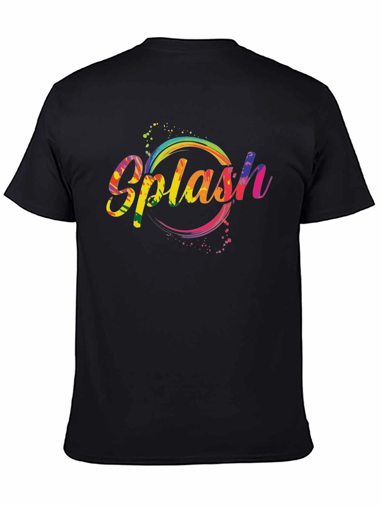 Black Splash Graphic Tee - Rainbow Colors view 4