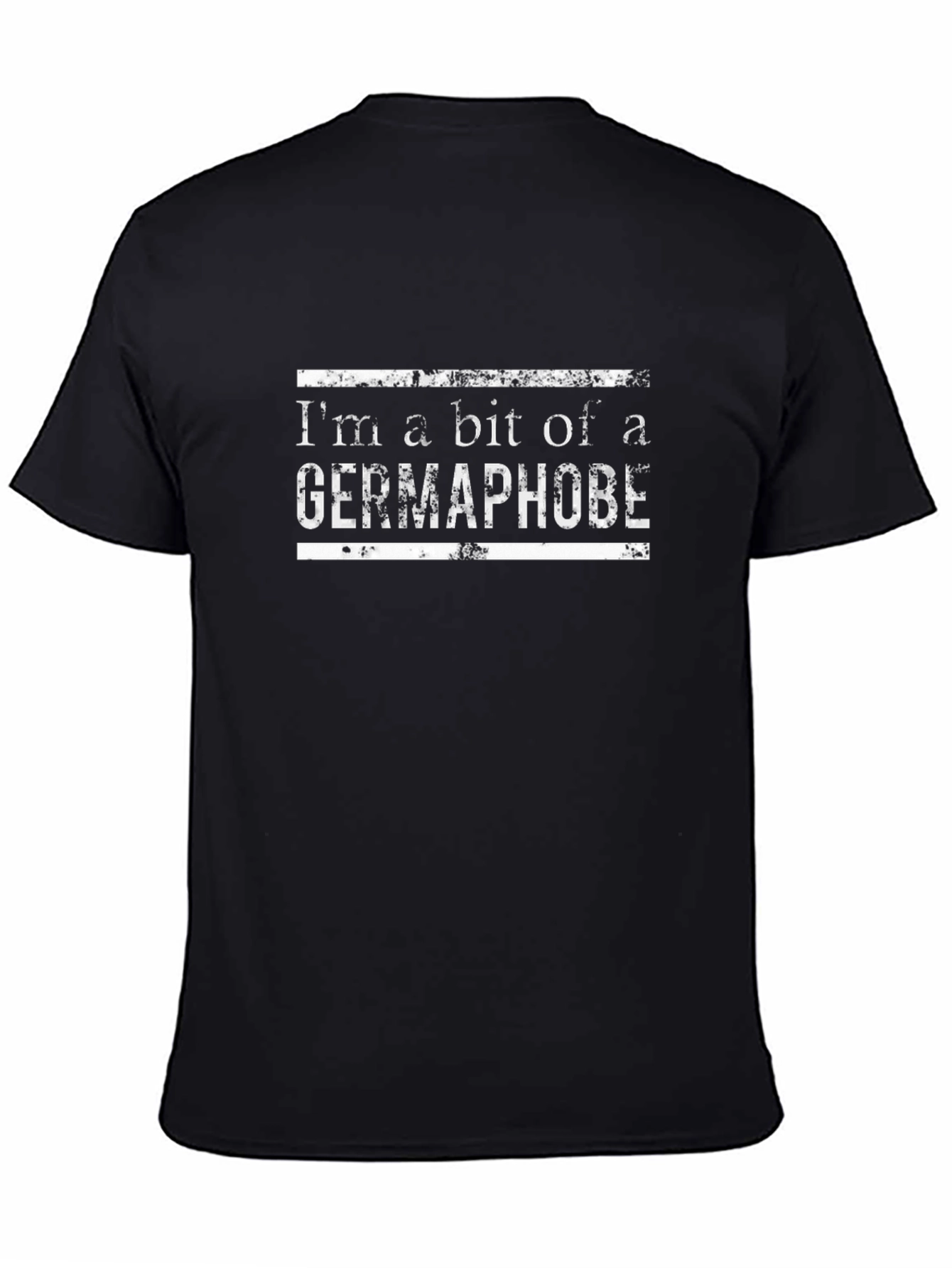 Black Germaphobe Graphic Print T-Shirt - Black Cotton Tee view 4