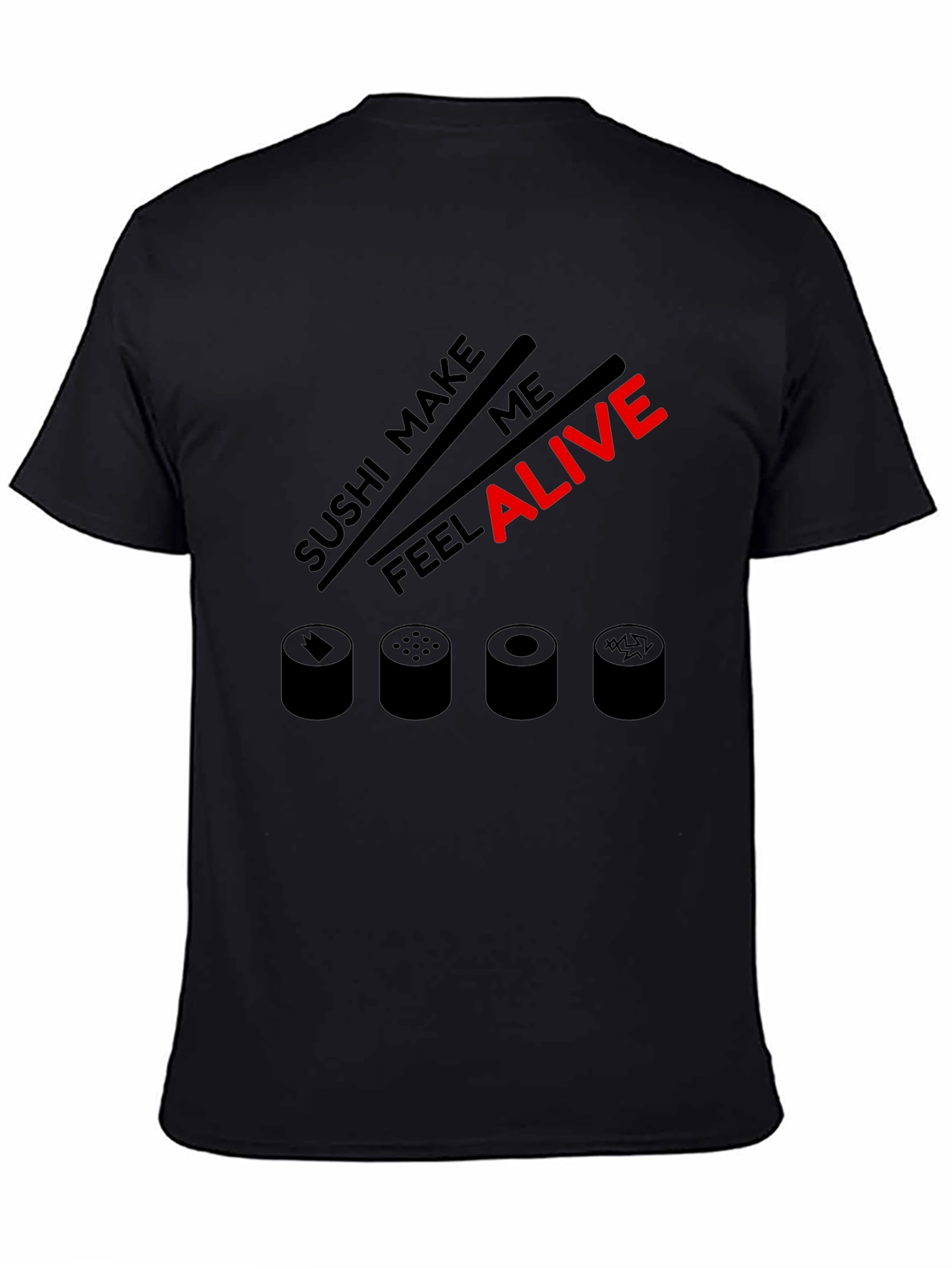 Black Sushi Lover Graphic Tee - Make Me Feel Alive view 4