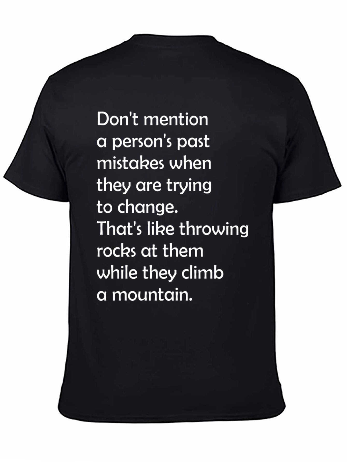 Black Motivational Climbing T-Shirt view 4