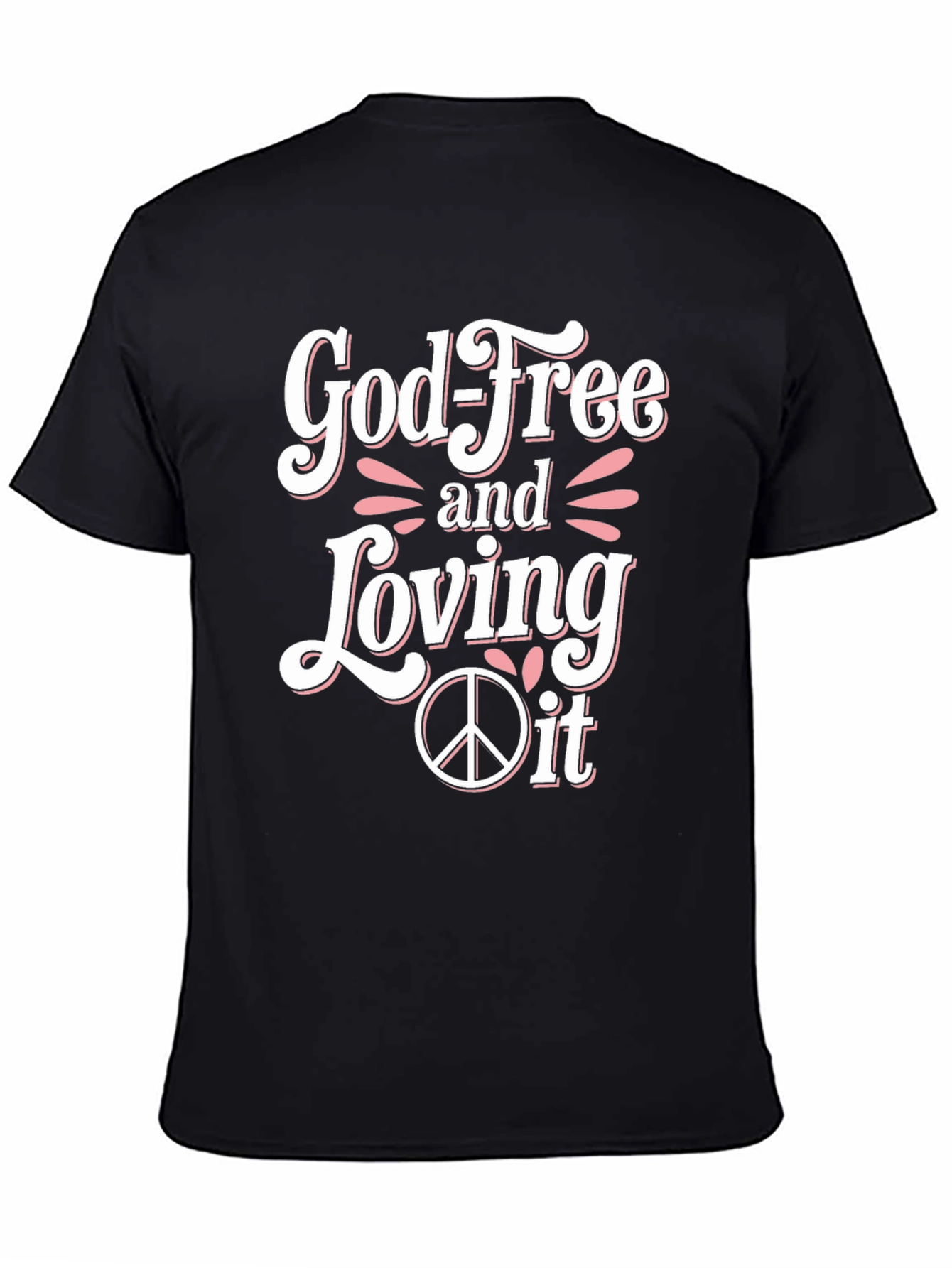 Black God-Free and Loving It T-Shirt view 4